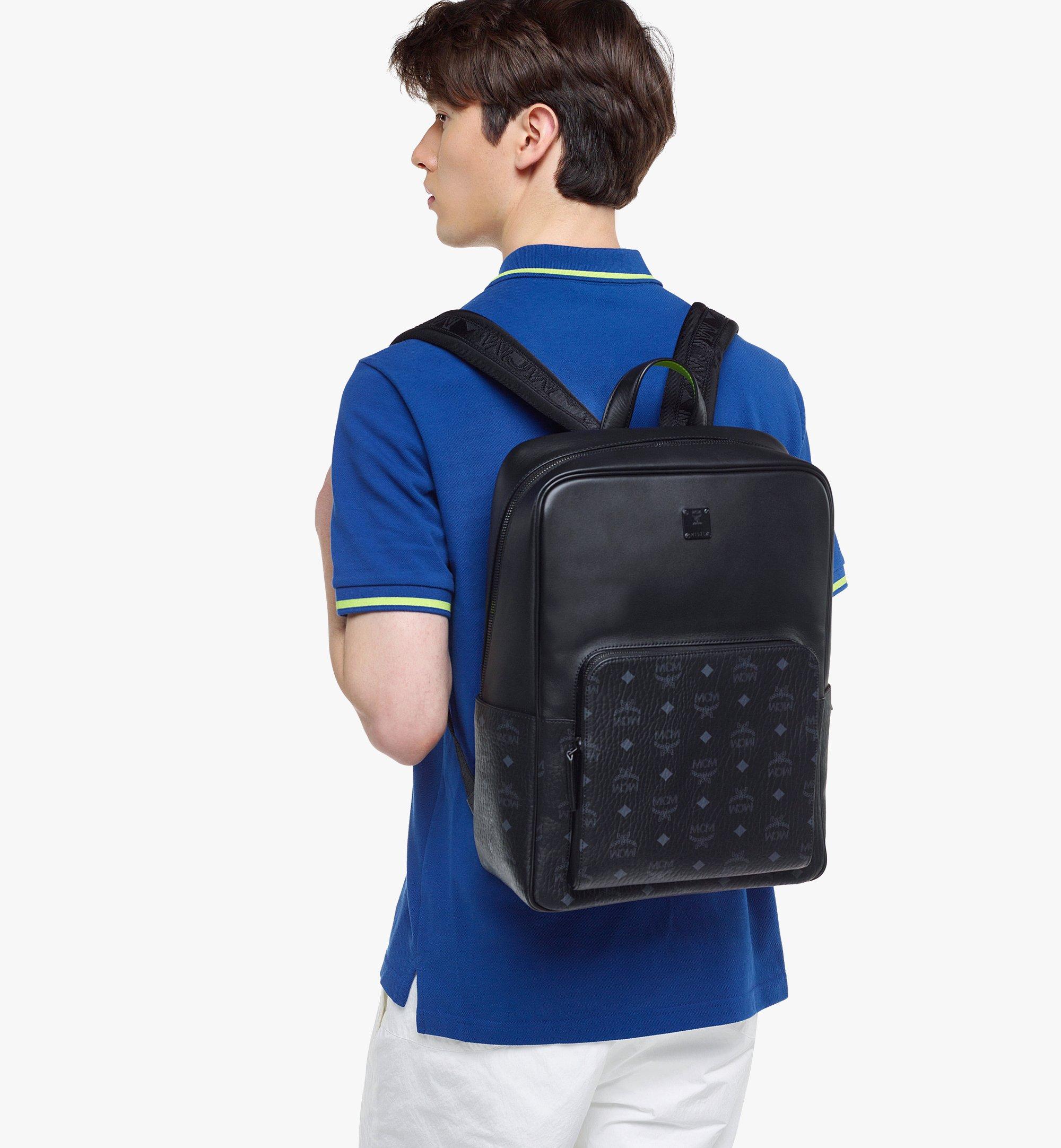 Mcm leather sale backpack