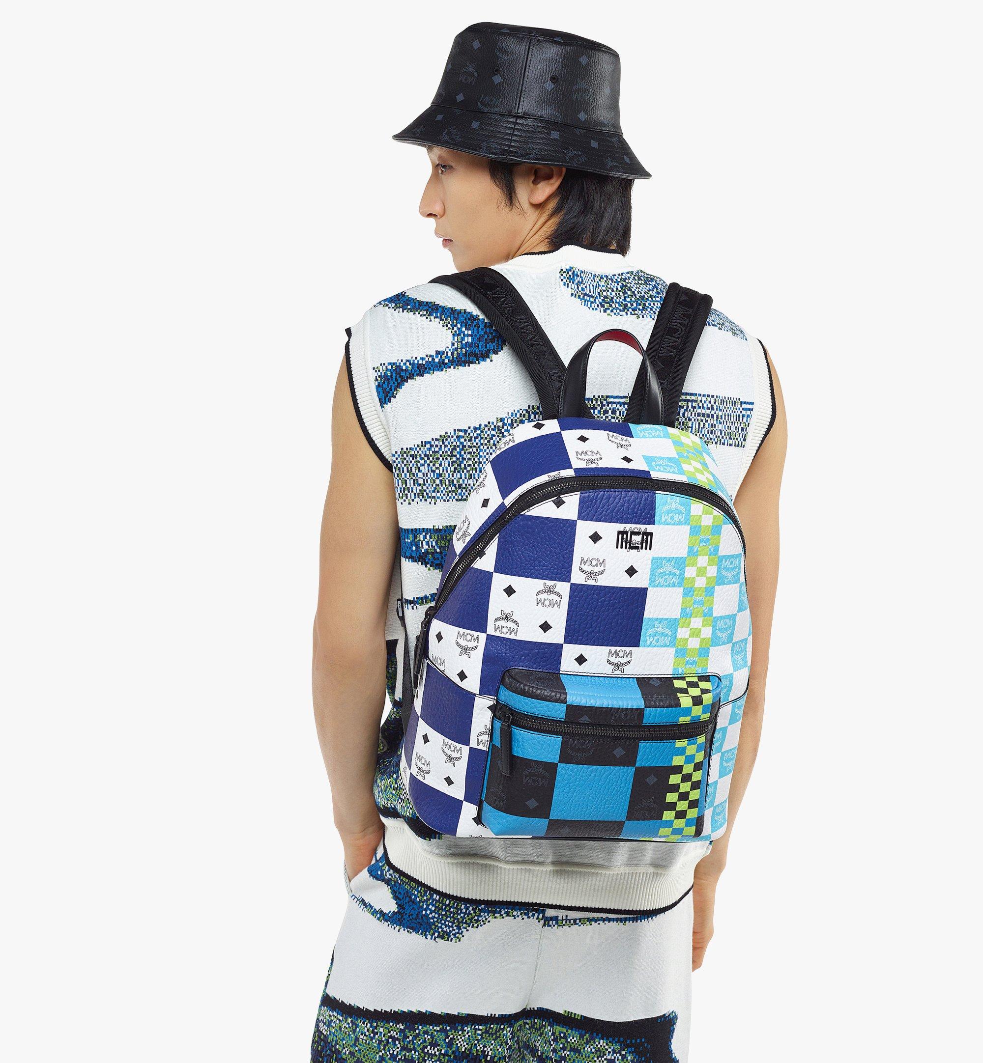 MCM Stark Backpack in Checkerboard Visetos Multi MMKDSVE02MT001 Alternate View 2