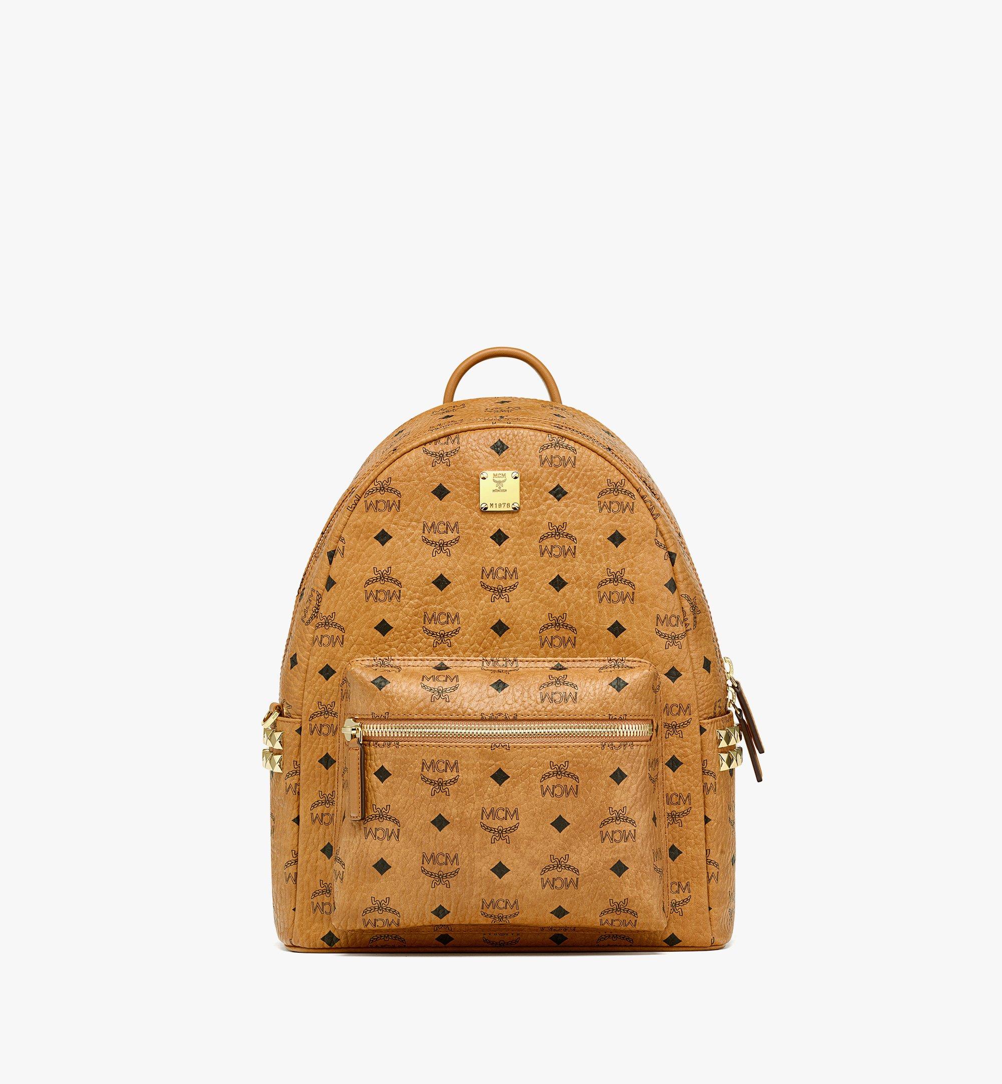 Shop MCM Stark Visetos Checkerboard Medium Backpack