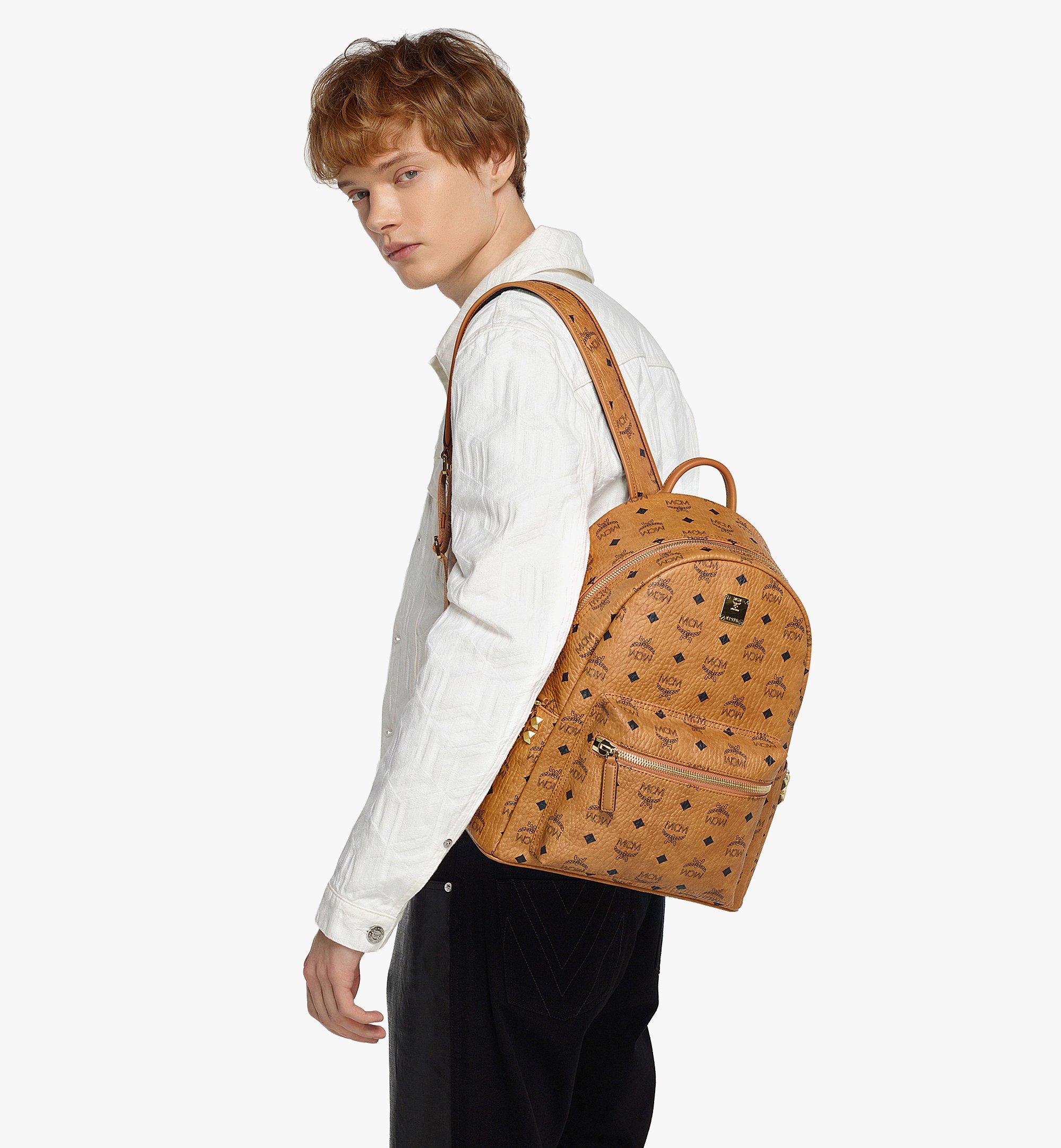 Mcm Small Stark Backpack Cognac