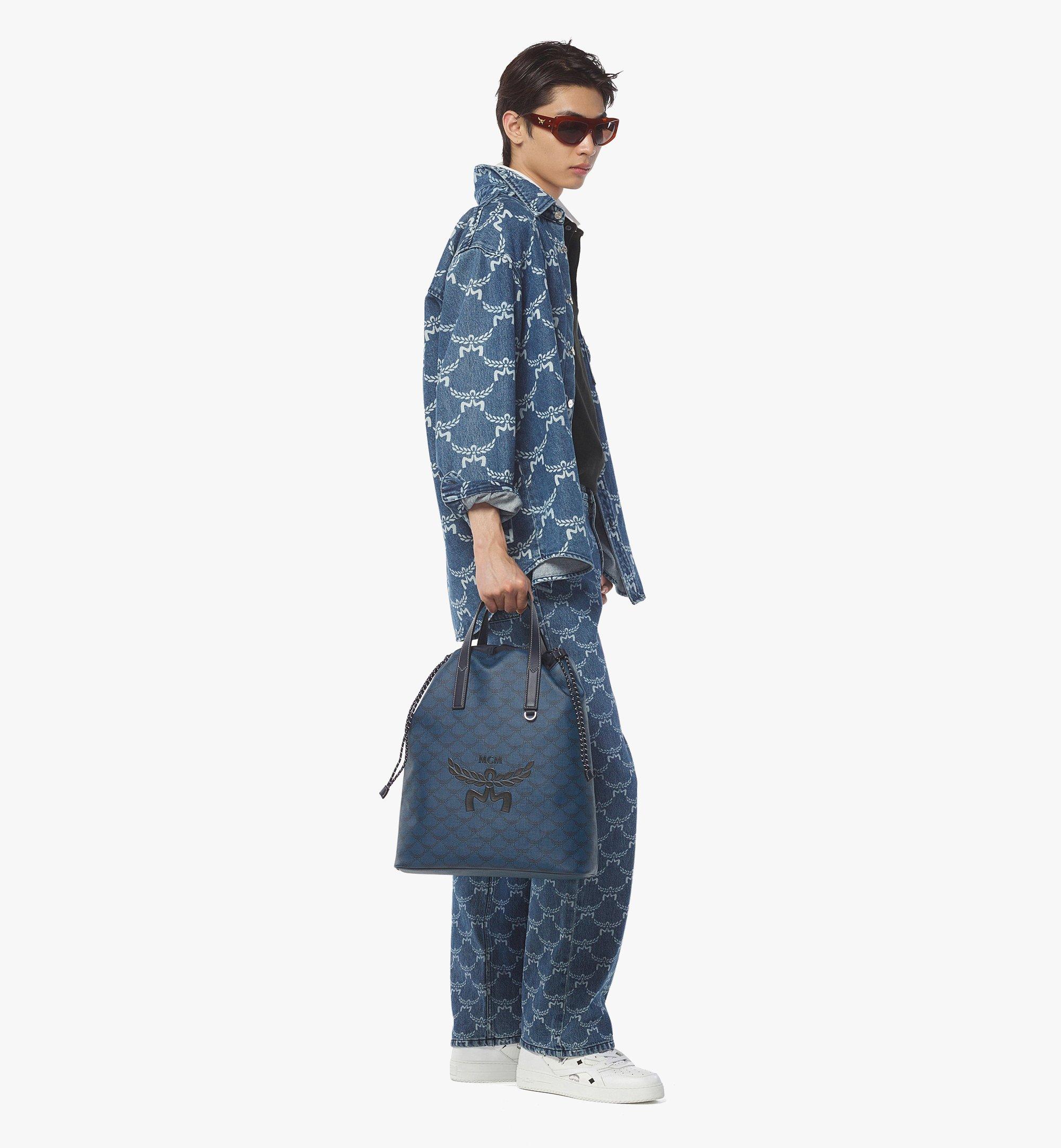 Medium Himmel Drawstring Backpack in Lauretos Blue MCM US