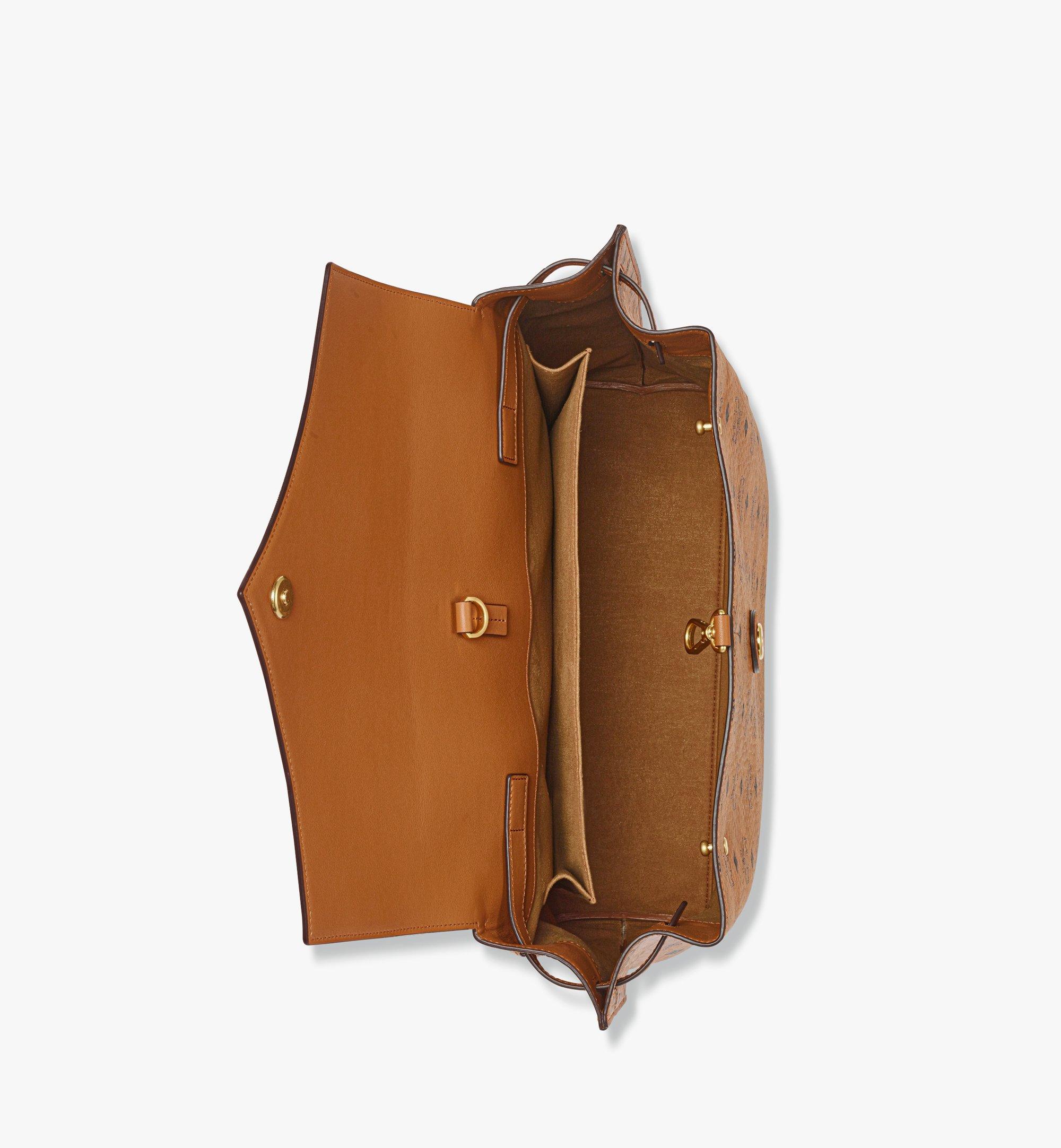 [MCM]★韓国人気★Visetos Leather Mix Diamond Backpack Medium Diamond Backpack in Visetos Leather Mix Cognac | MCM ®US