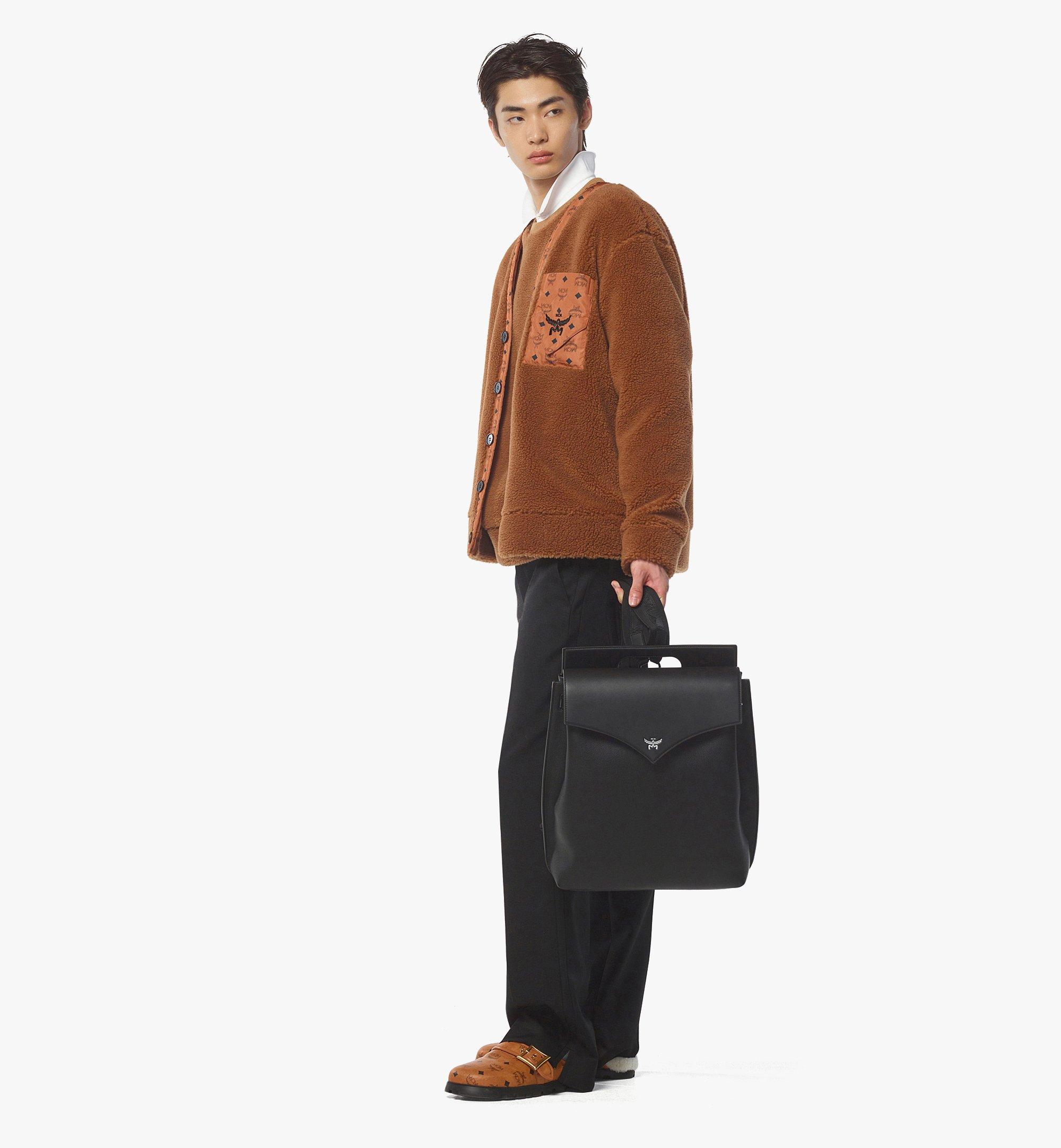 Medium Diamond Backpack in Embossed Leather Black | MCM ®US
