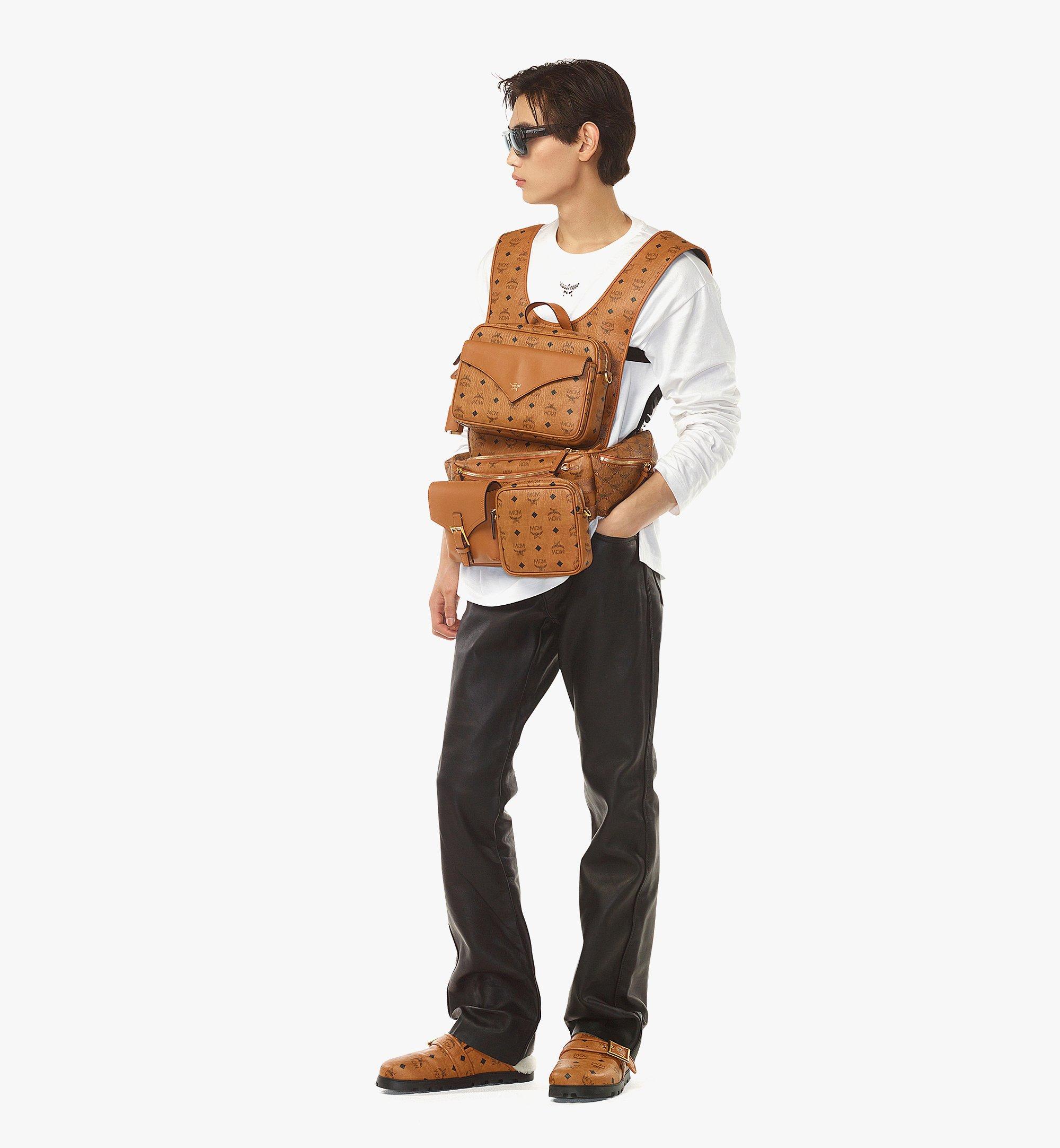 Large Aren Multi-Backpack in Visetos Cognac | MCM ®US