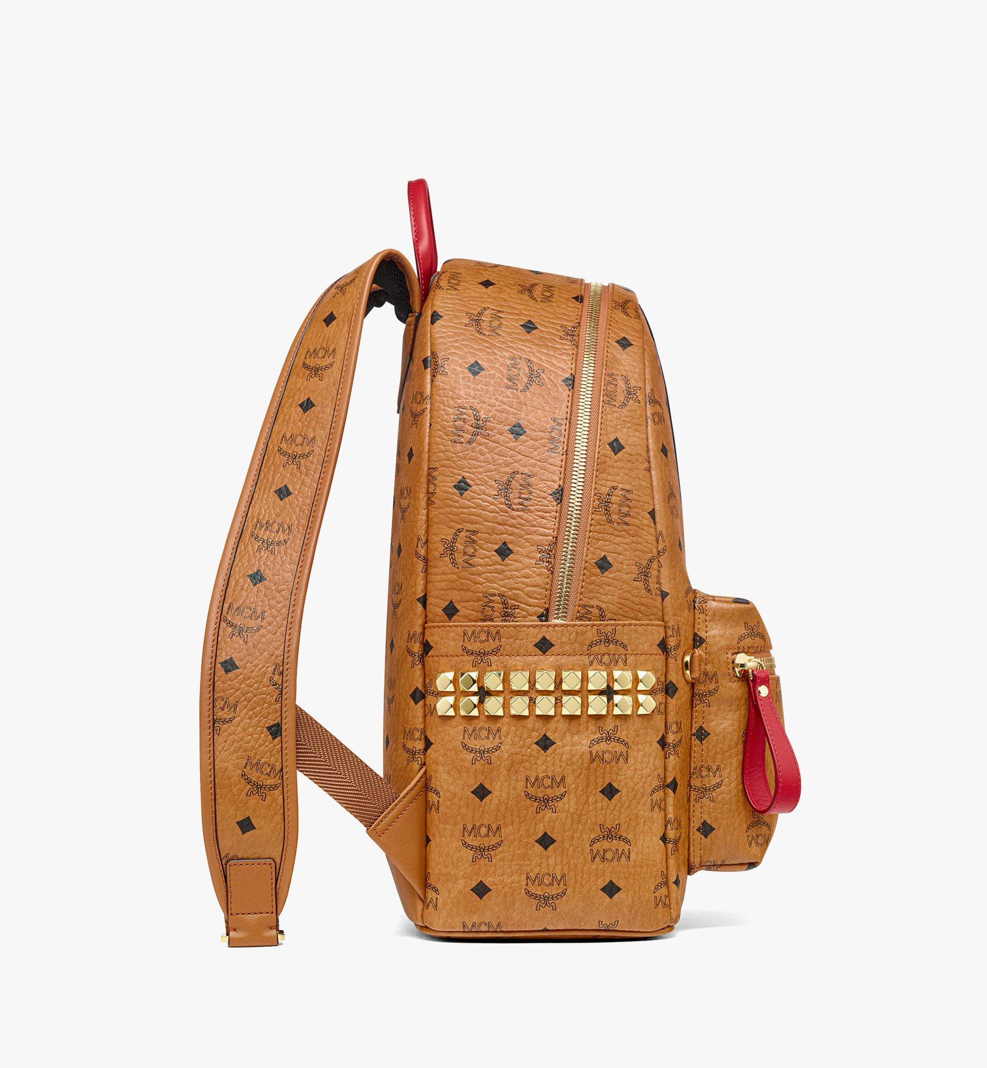 Mcm stark side studs backpack in visetos shop