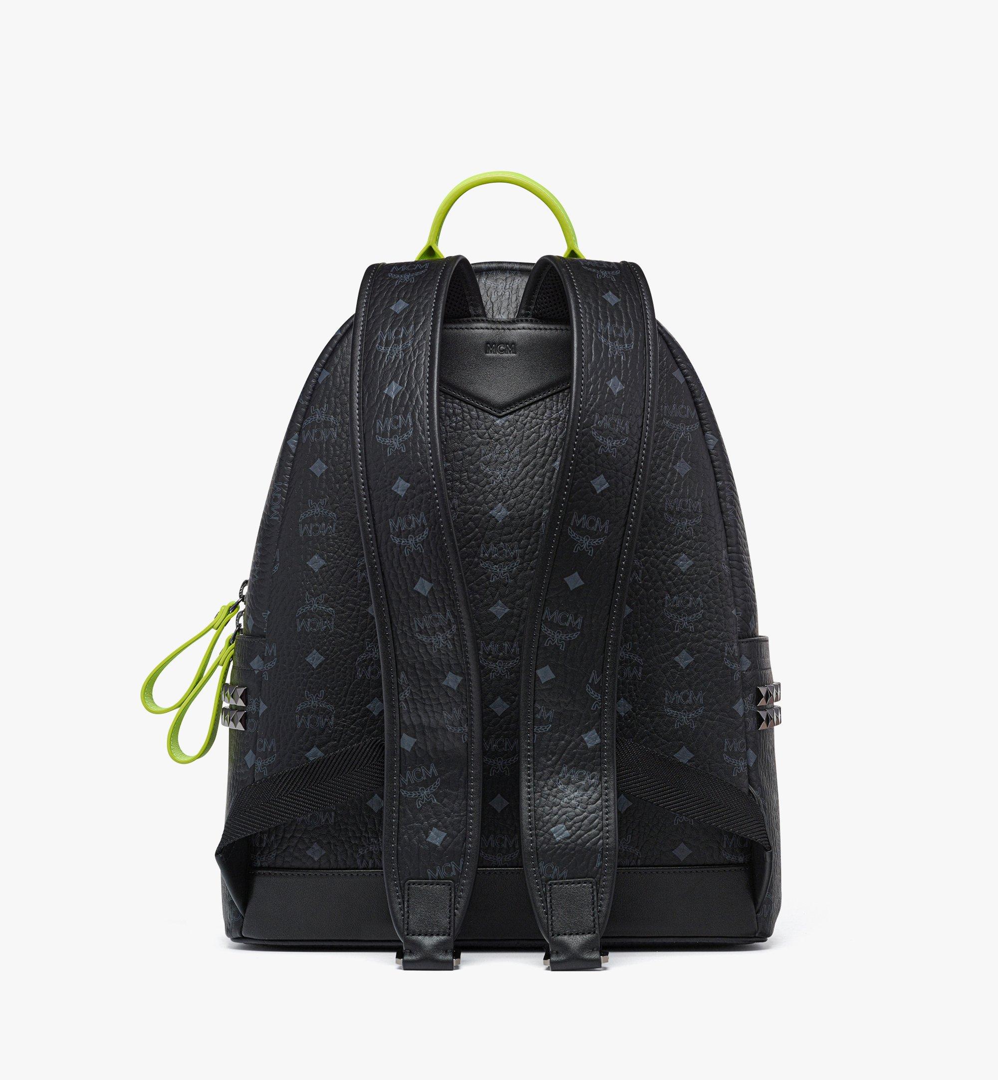 Medium Stark Side Studs Backpack in Visetos Schwarz MCM DE