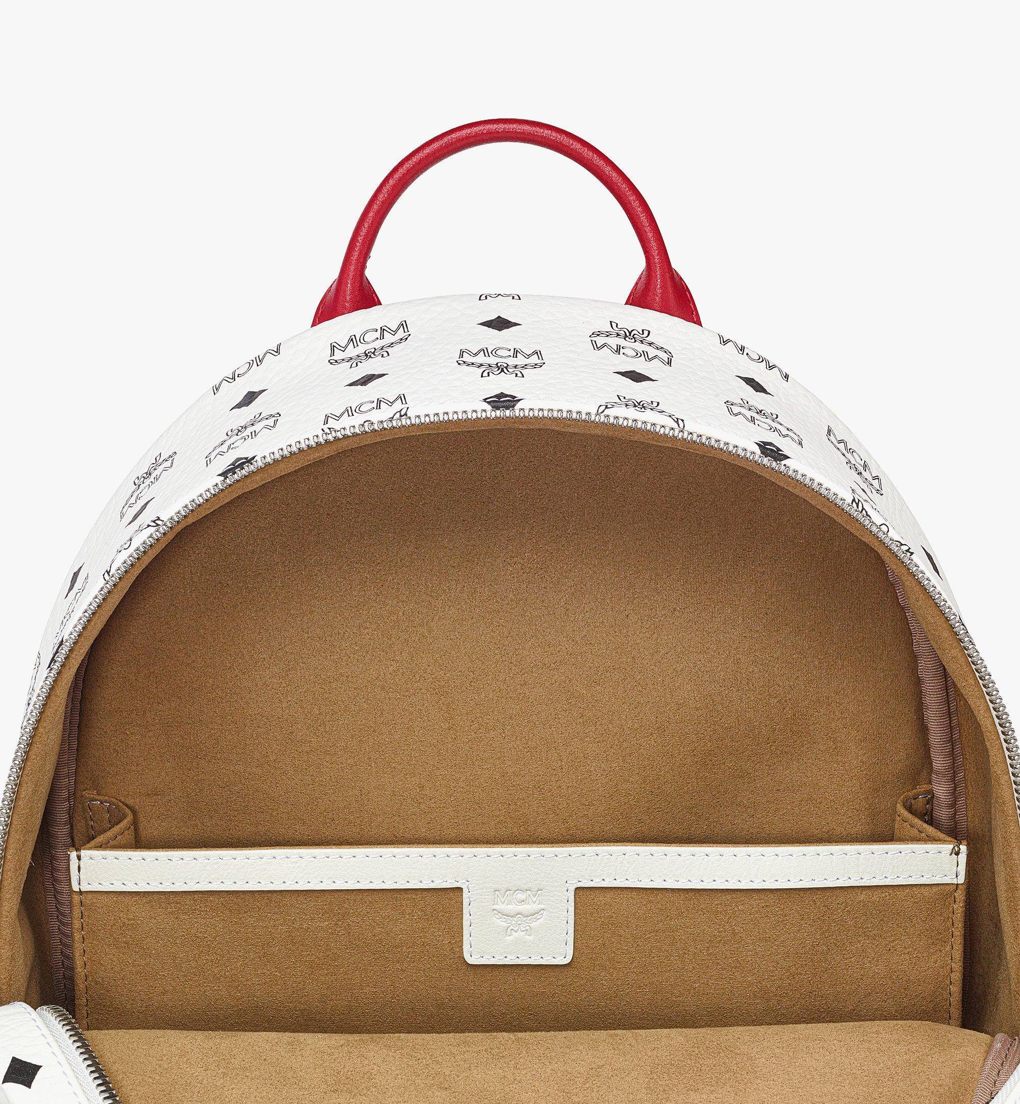 Mcm white backpack sale