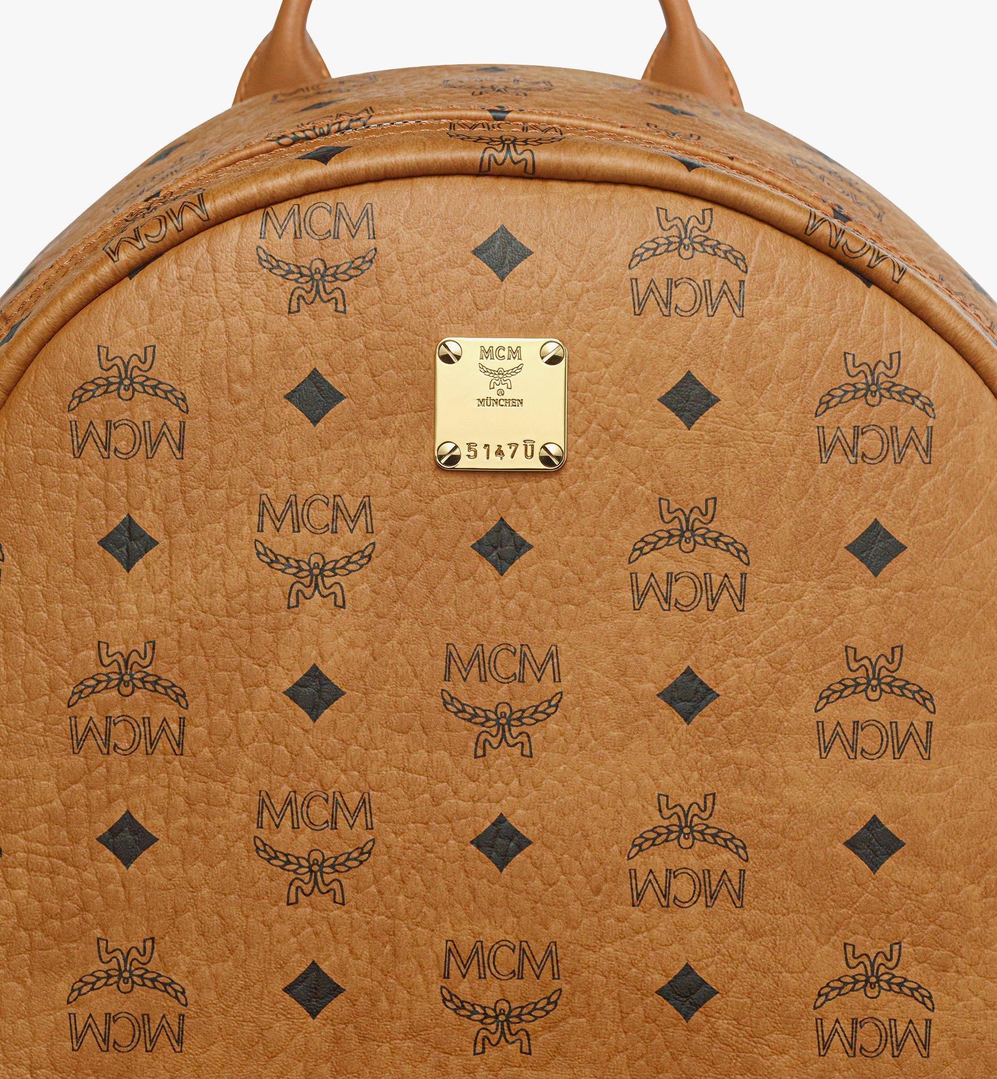 【正規品】MCM リュック スタッズ付き コニャック バックパック 本革 MCM スターク サイドスタッズ付ヴィセトスバックパック