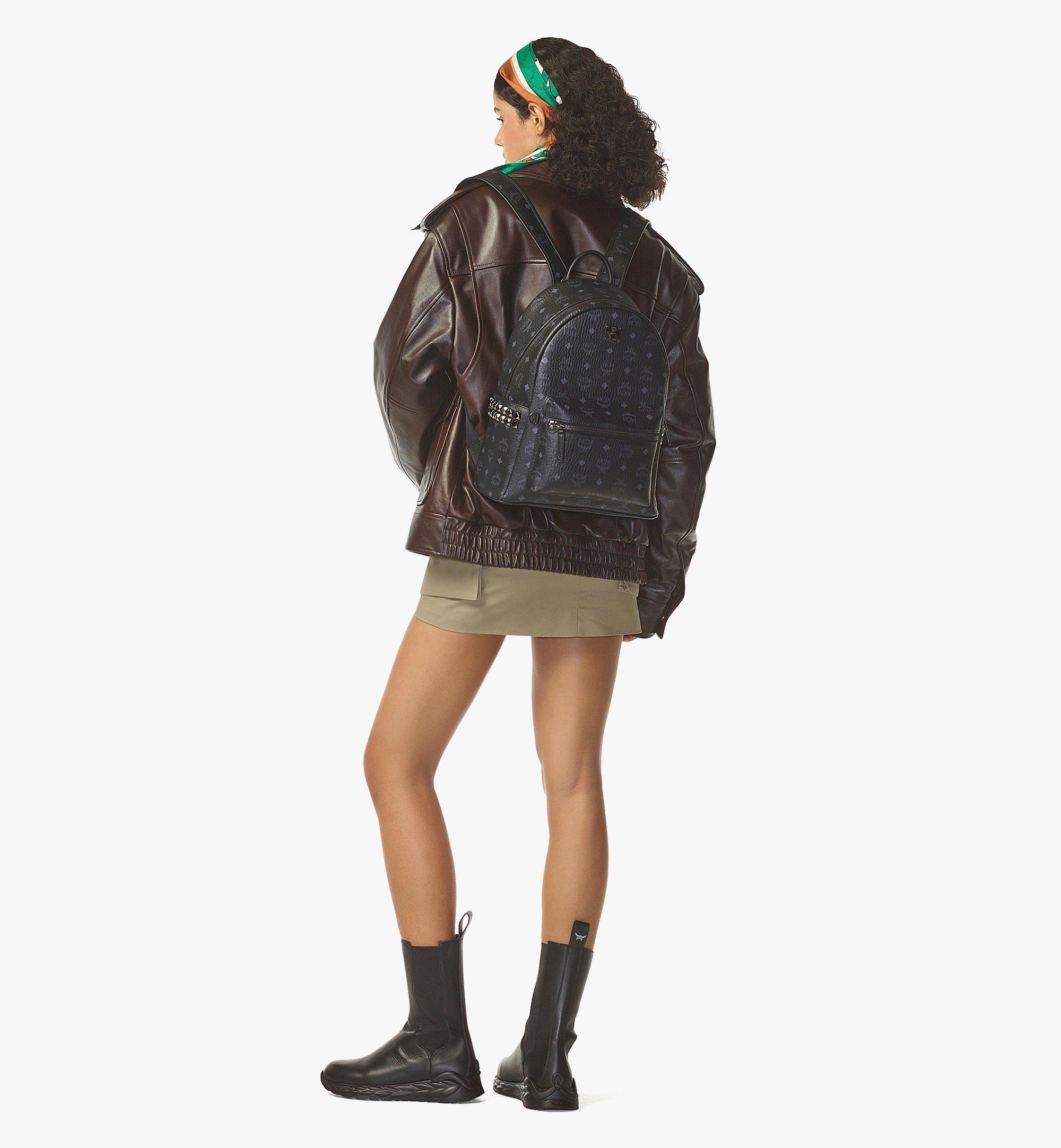 Small-Medium Stark Side Studs Backpack in Visetos BLACK