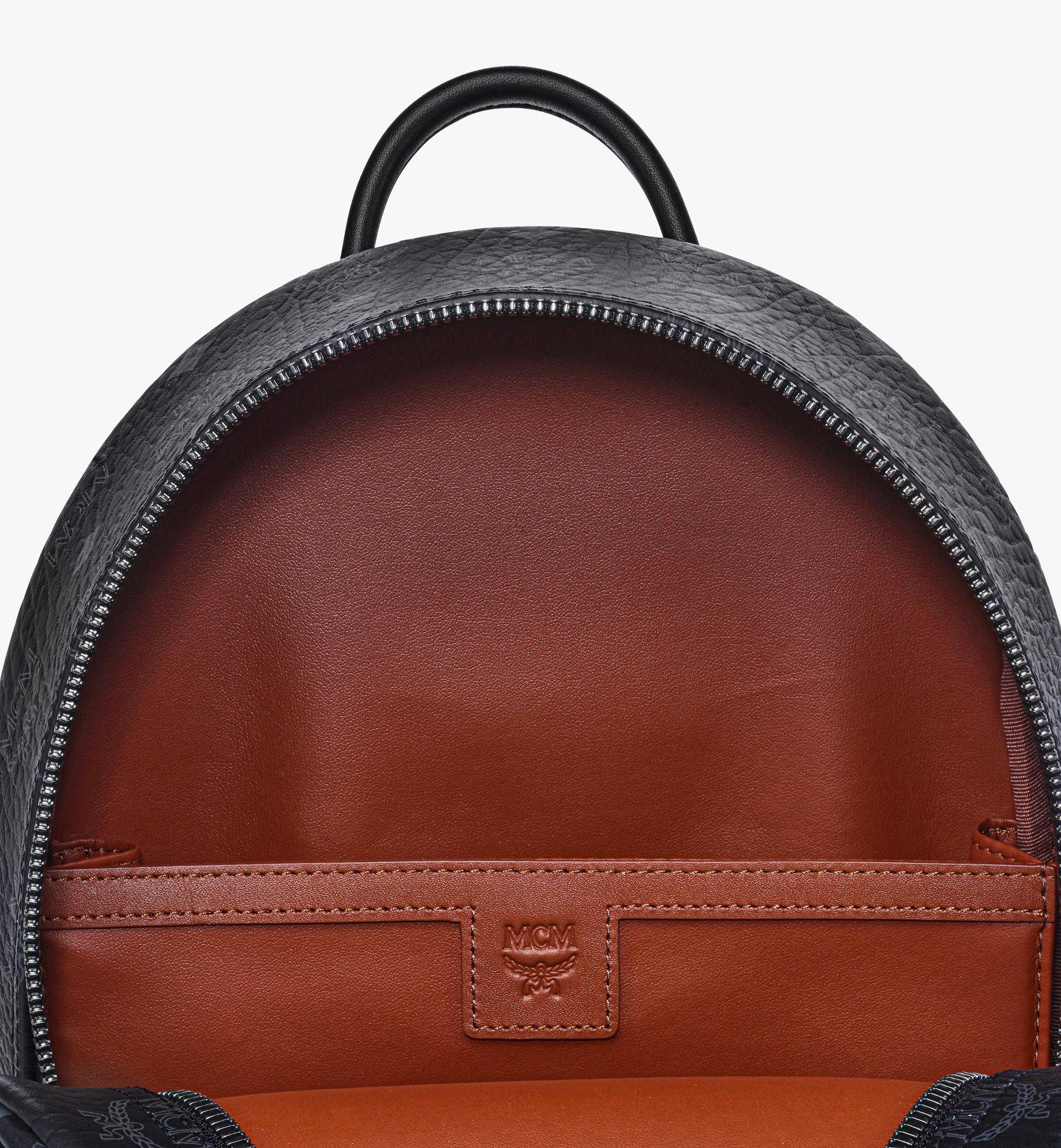 MCM Stark Side Studs Backpack in Visetos Black MMKEAVE15BK001 Alternate View 2