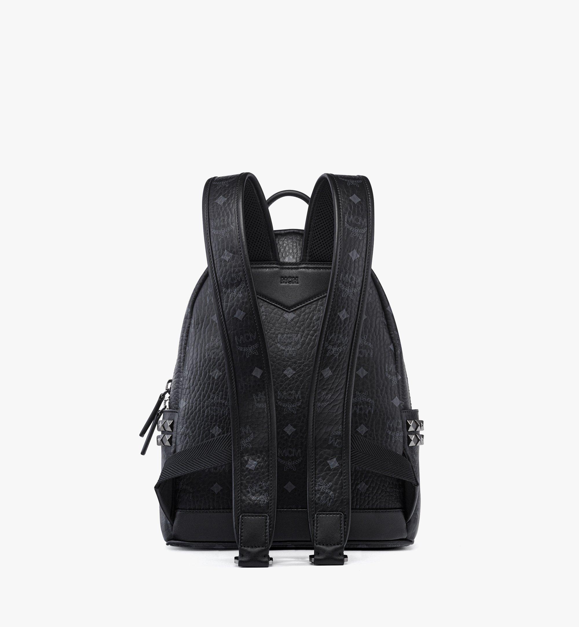 MCM Stark Side Studs Backpack in Visetos Black MMKEAVE15BK001 Alternate View 3