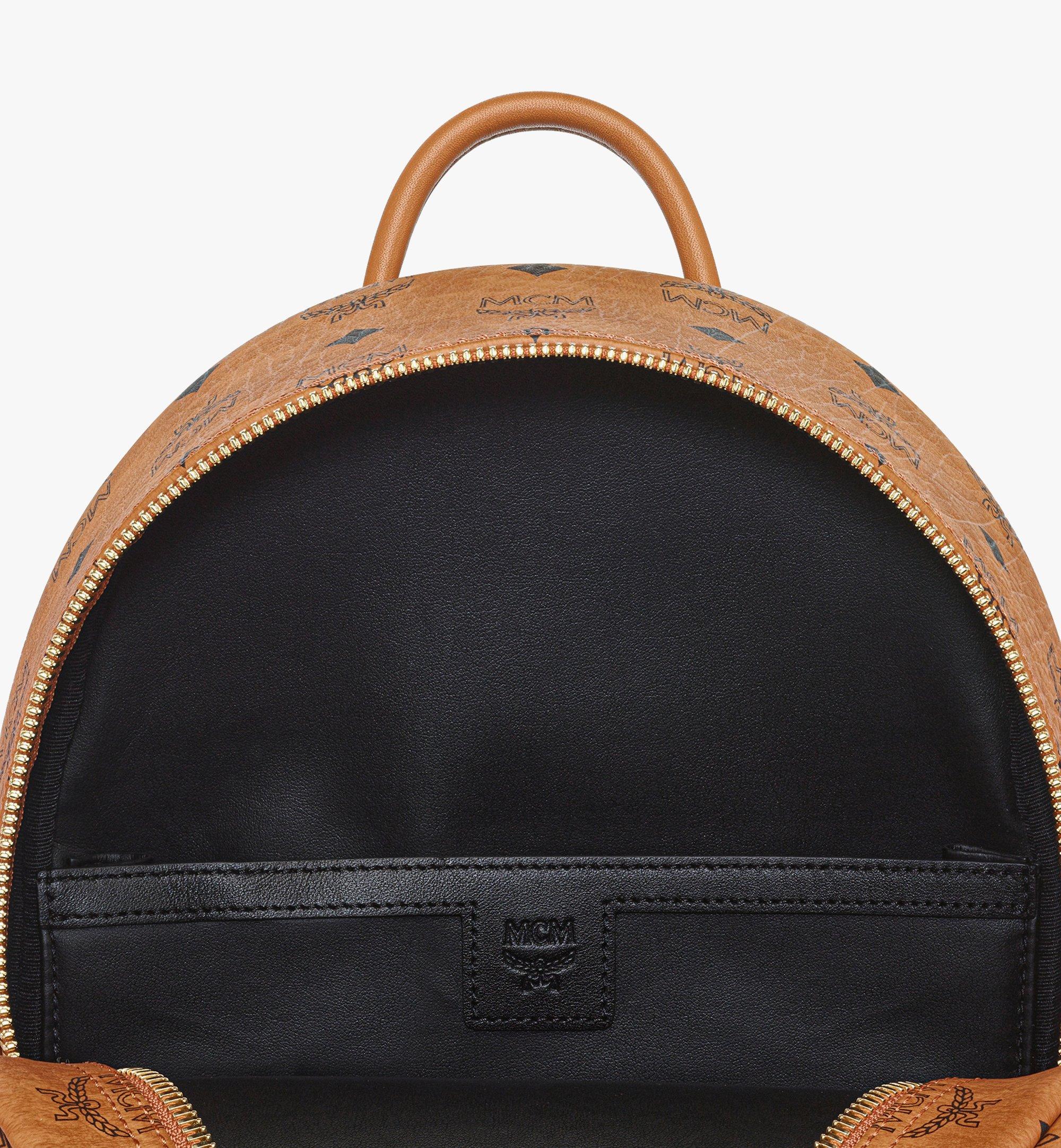 つきむぎ Small Stark Side Studs Backpack in Visetos Cognac | MCM ®US