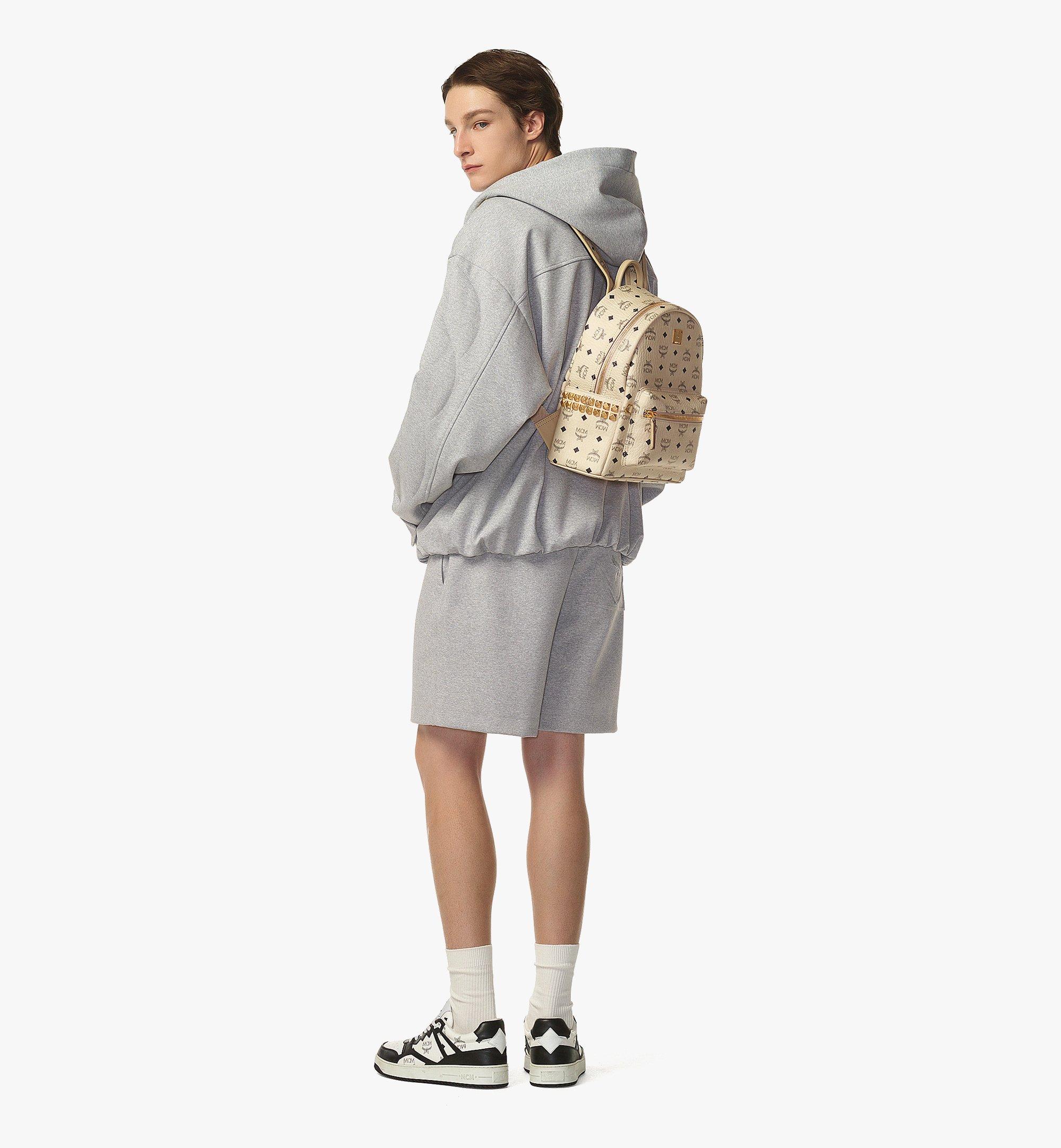 MCM Stark Side Studs Backpack in Visetos Beige MMKEAVE15IG001 Alternate View 5