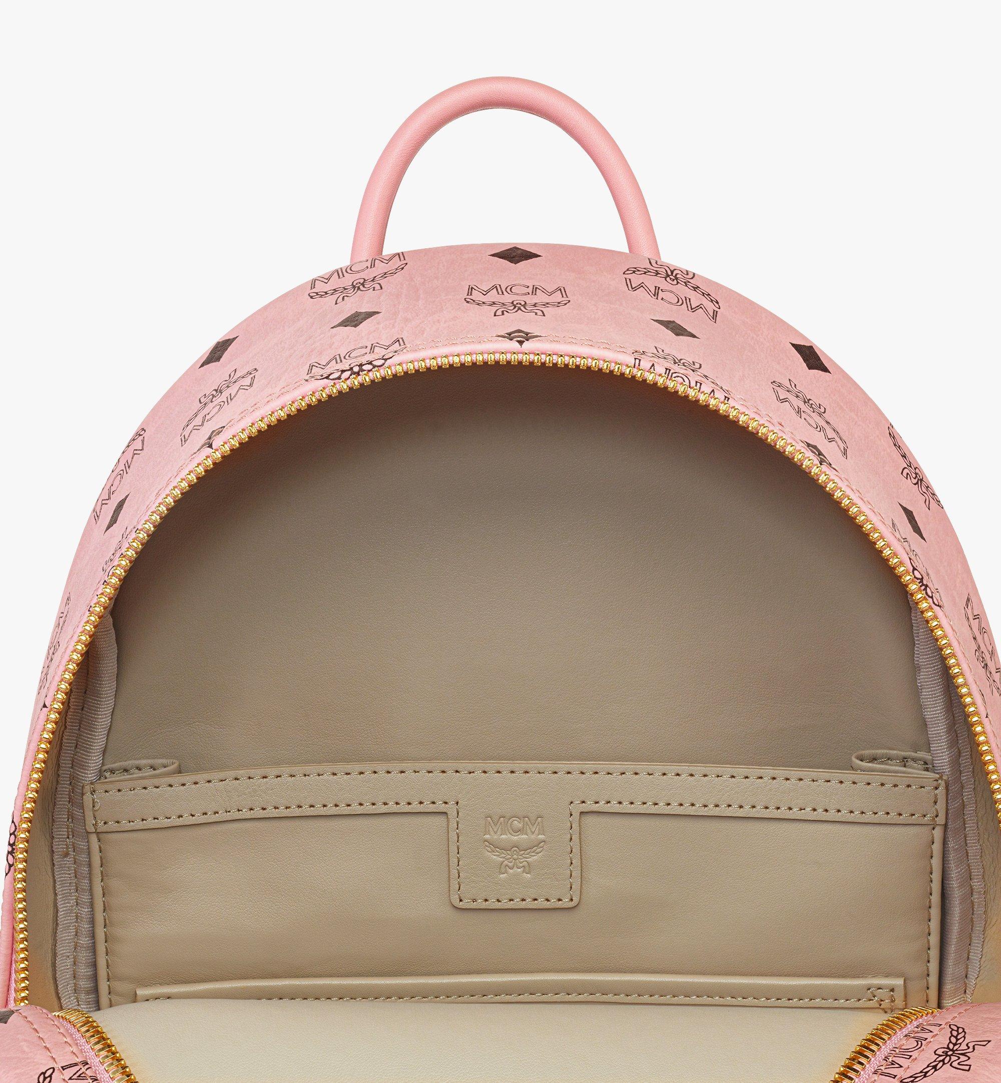 MCM Stark Side Studs Backpack in Visetos Pink MMKEAVE15PZ001 Alternate View 2