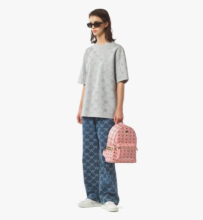 Small Stark Side Studs Backpack in Visetos Pink | MCM ®US Small Stark Side Studs Backpack in Visetos Pink | MCM ®US