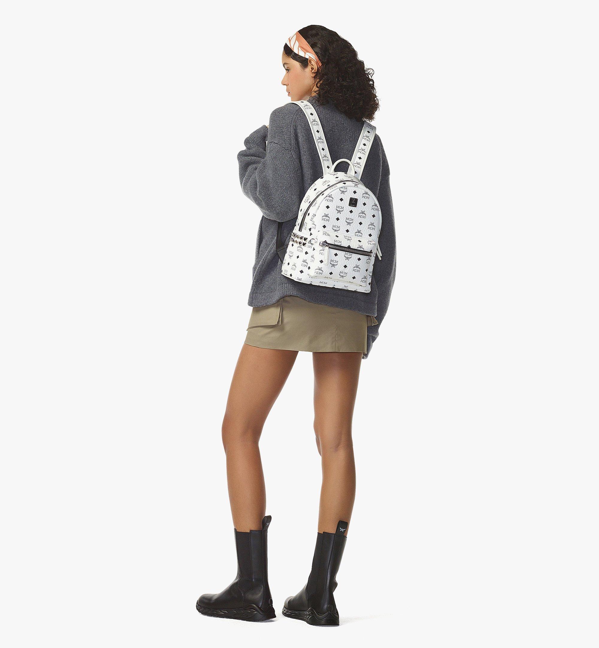MCM Stark Side Studs Backpack in Visetos  MMKEAVE15WT001 Alternate View 4