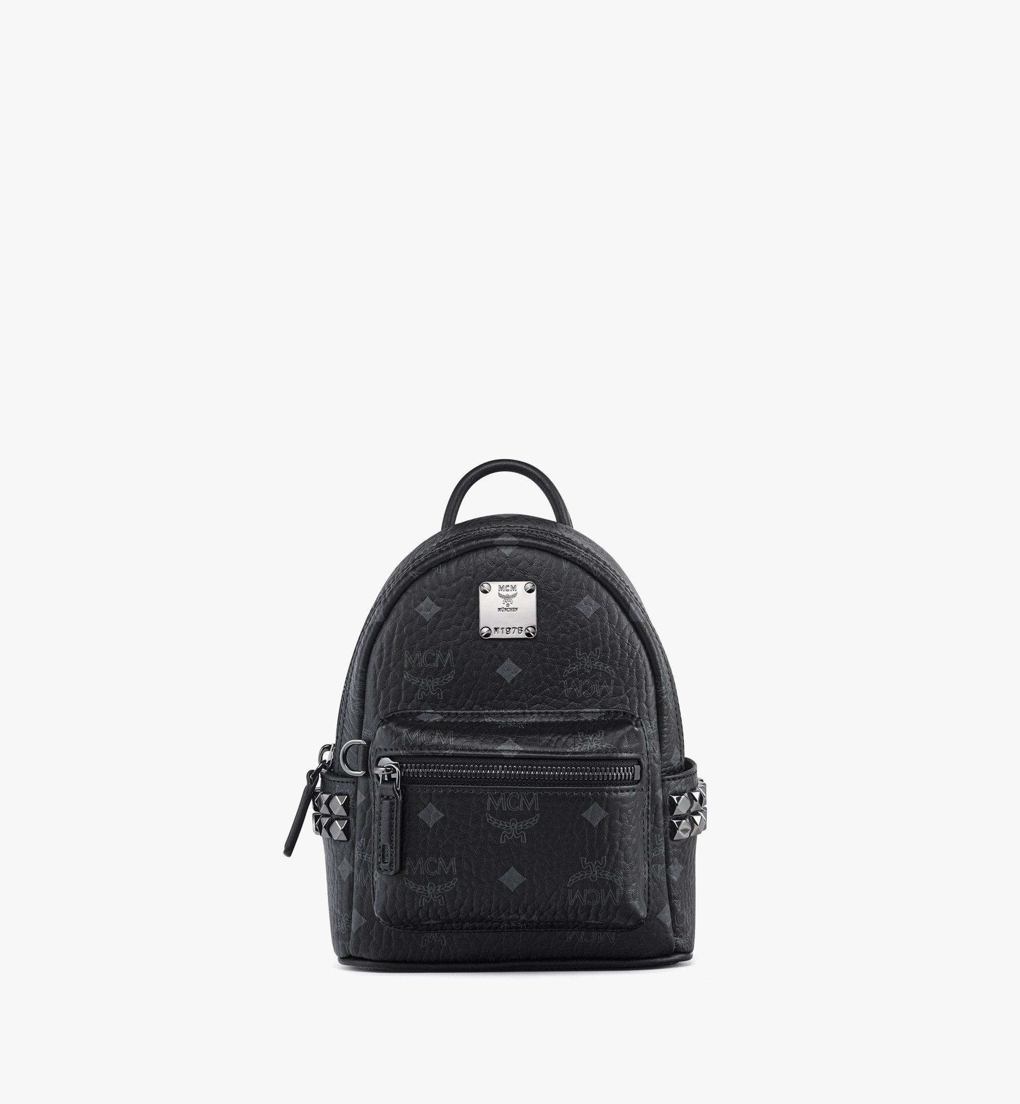 X Mini Bebe Boo Stark Bebe Boo Side Studs Backpack in Visetos BLACK MCM US