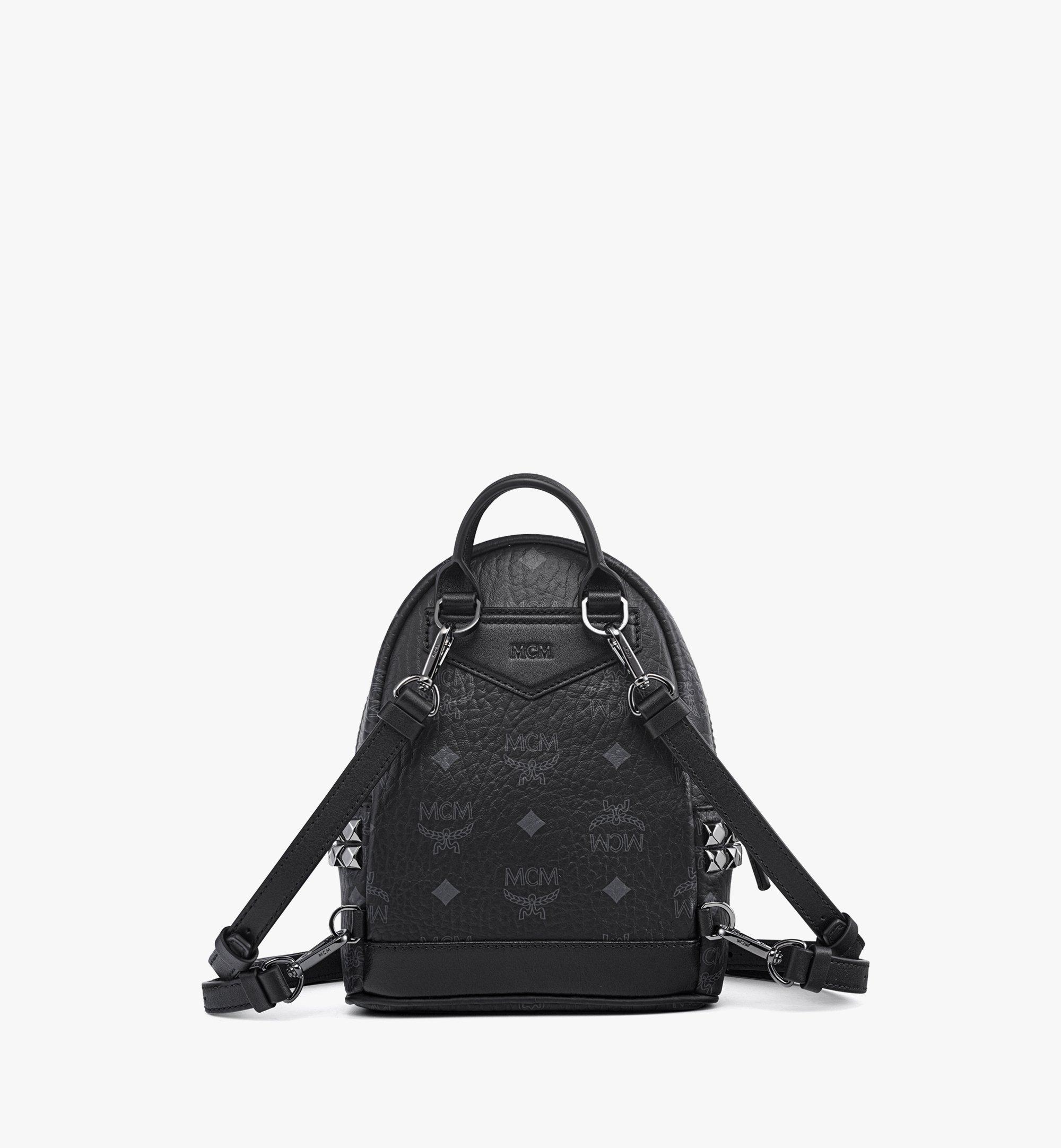 MCM Stark Bebe Boo Side Studs Backpack in Visetos  MMKEAVE17BK001 Alternate View 3