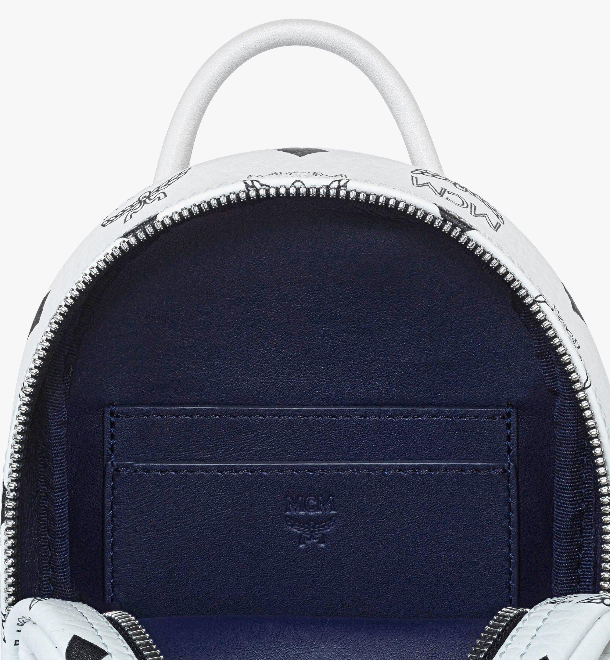 MCM Stark Bebe Boo Side Studs Backpack in Visetos  MMKEAVE17WT001 Alternate View 2