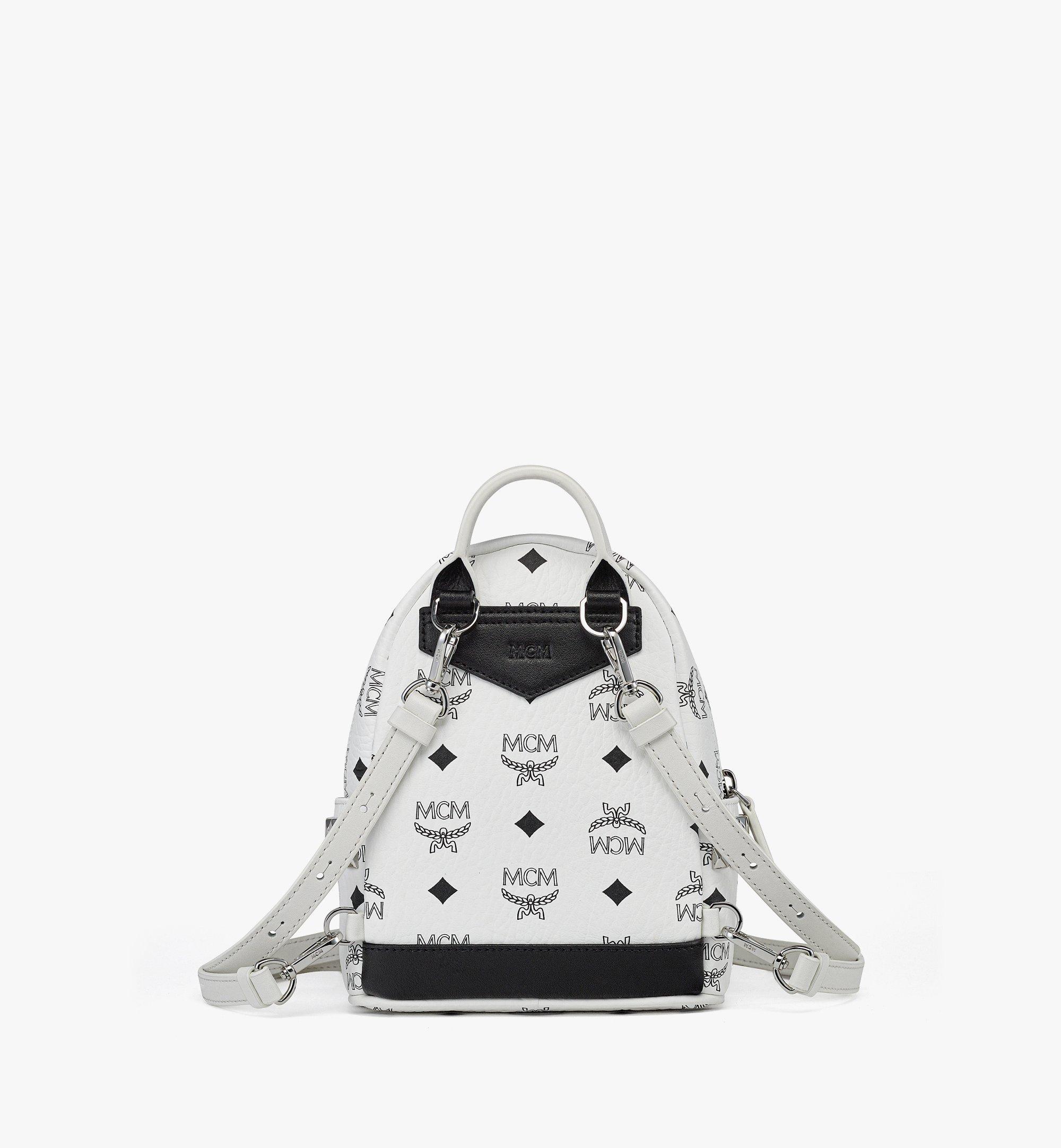 MCM Stark Bebe Boo Side Studs Backpack in Visetos  MMKEAVE17WT001 Alternate View 3