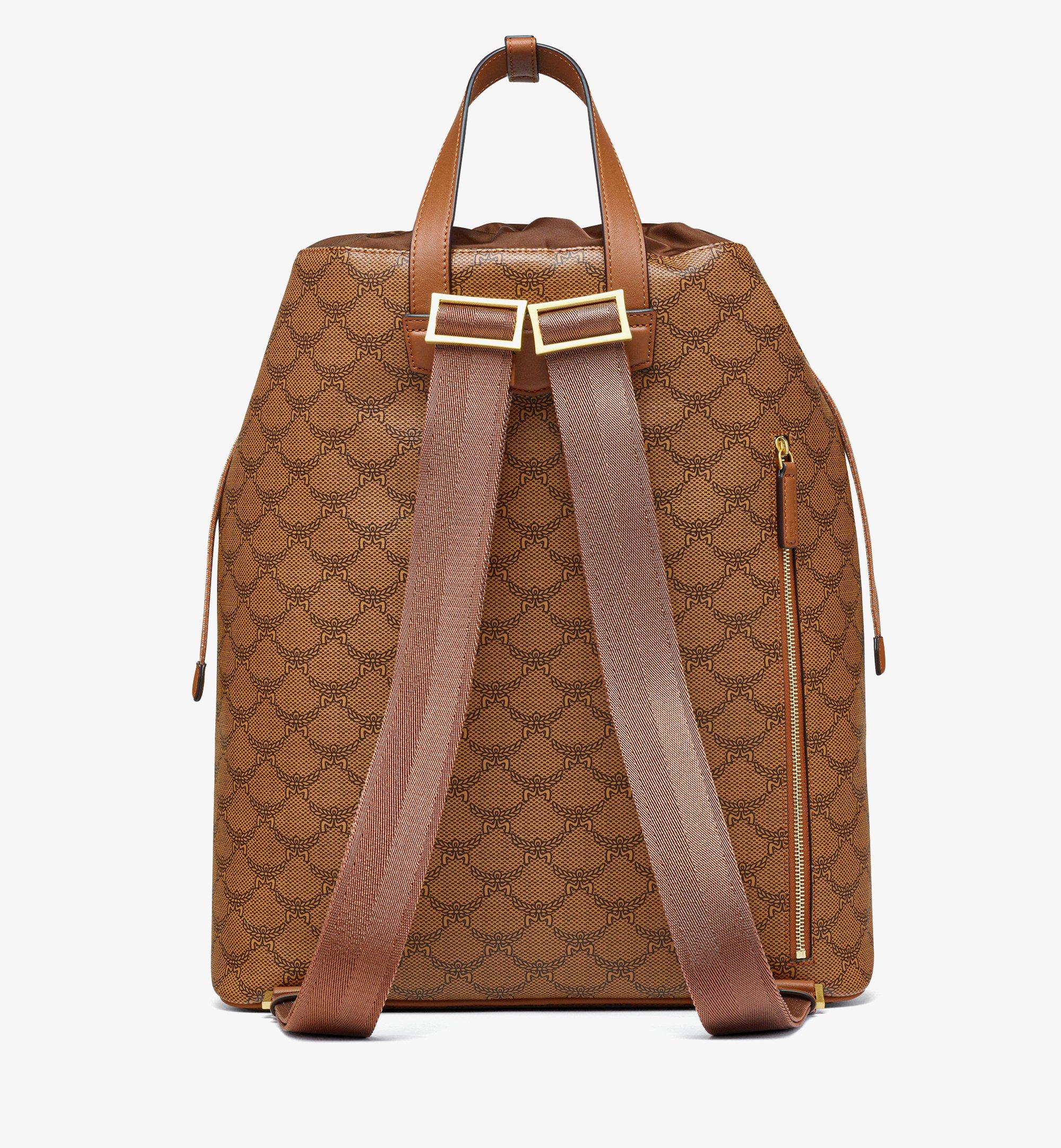 Medium Himmel Drawstring Backpack in Lauretos Cognac MCM JP