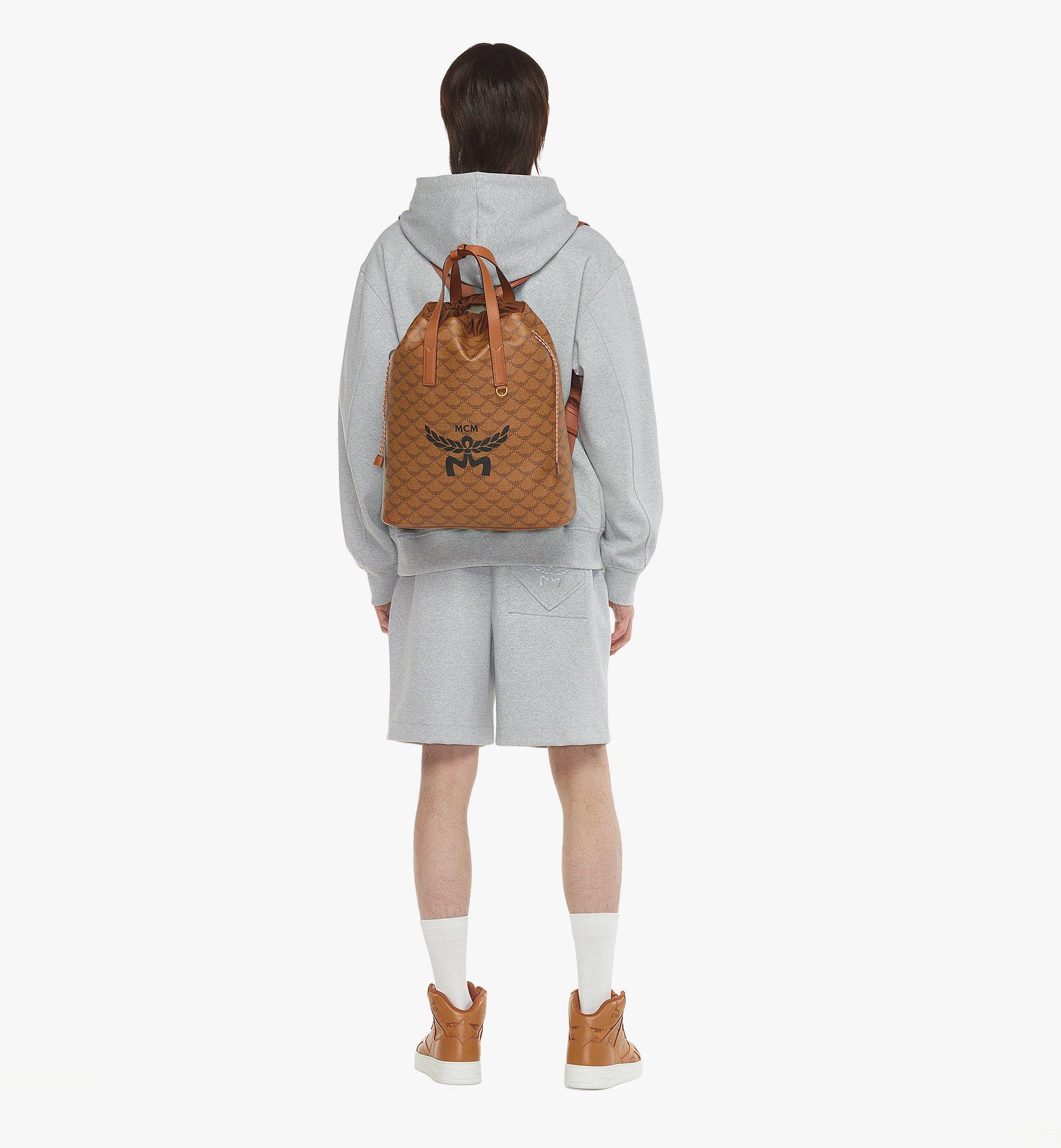 Medium Himmel Drawstring Backpack in Lauretos Cognac