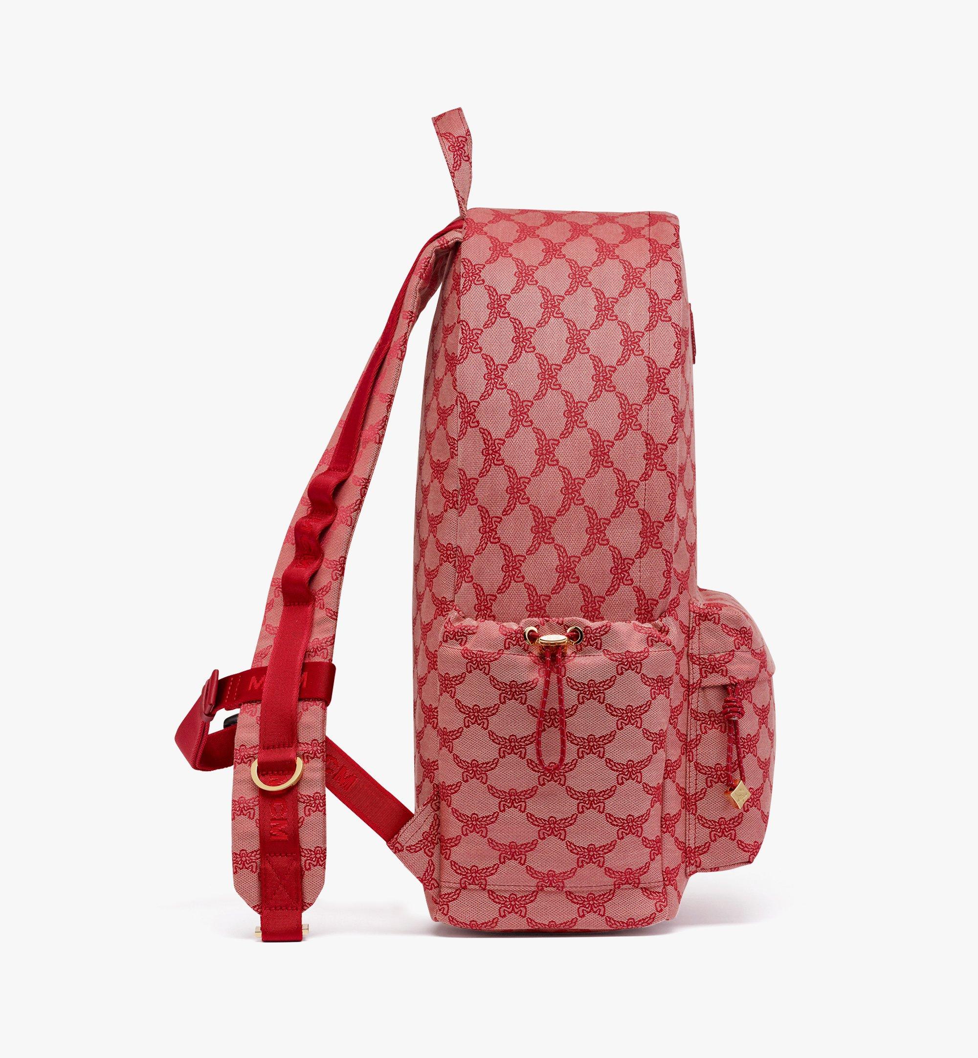MCM Himmel Backpack in Lauretos Jacquard Red MMKESAC07X0001 Alternate View 1