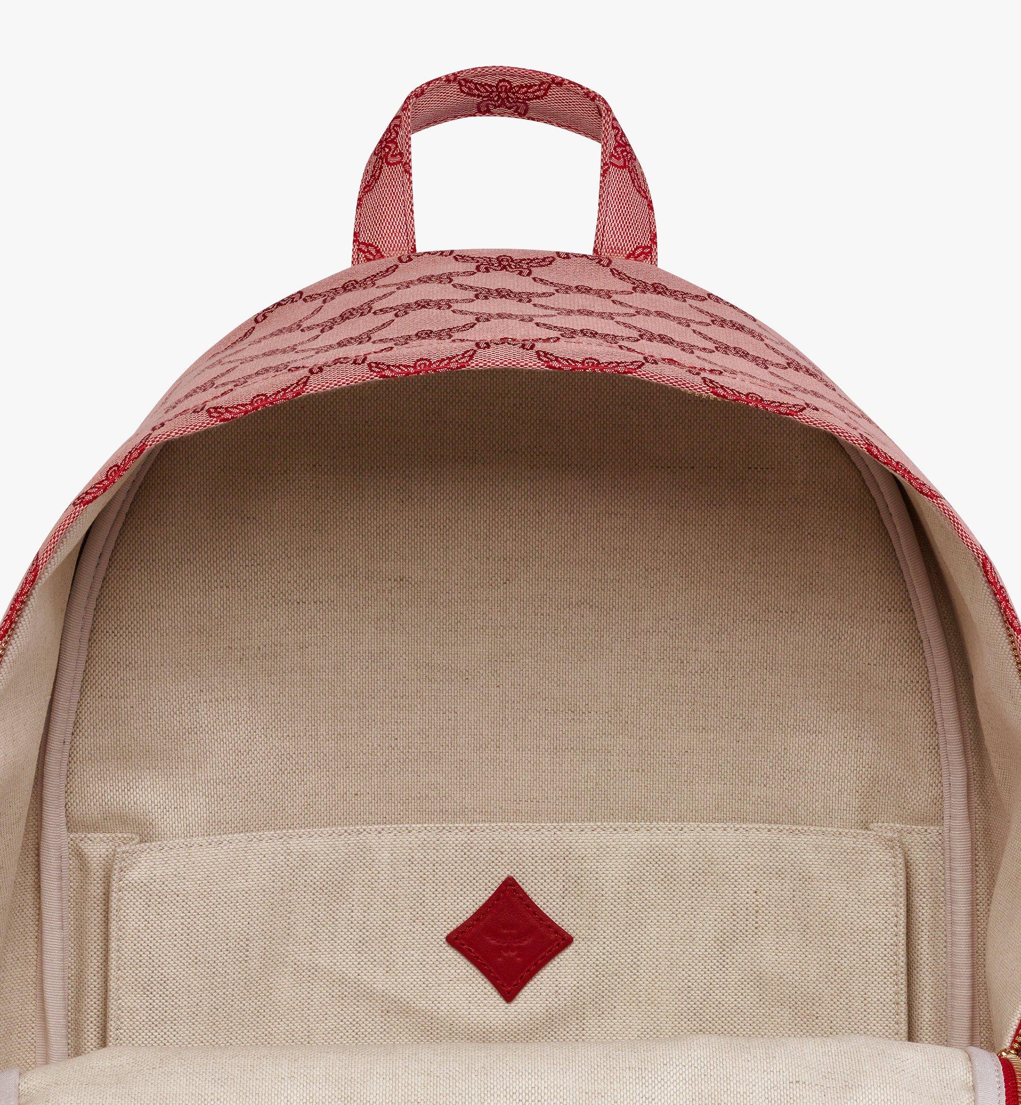 MCM Himmel Backpack in Lauretos Jacquard Red MMKESAC07X0001 Alternate View 2