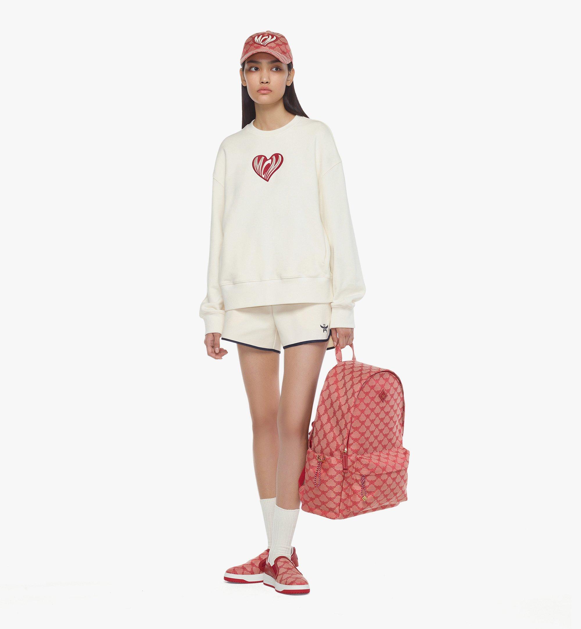 MCM Himmel Backpack in Lauretos Jacquard Red MMKESAC07X0001 Alternate View 2