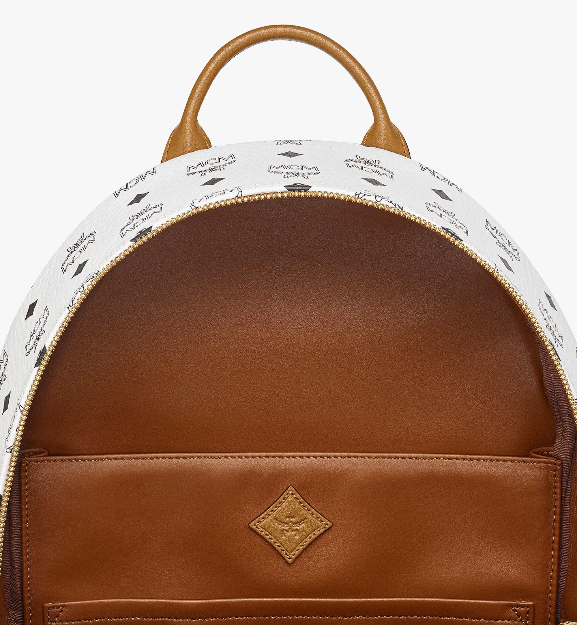 Medium Stark Backpack in Mega Laurel Visetos White | MCM ®US