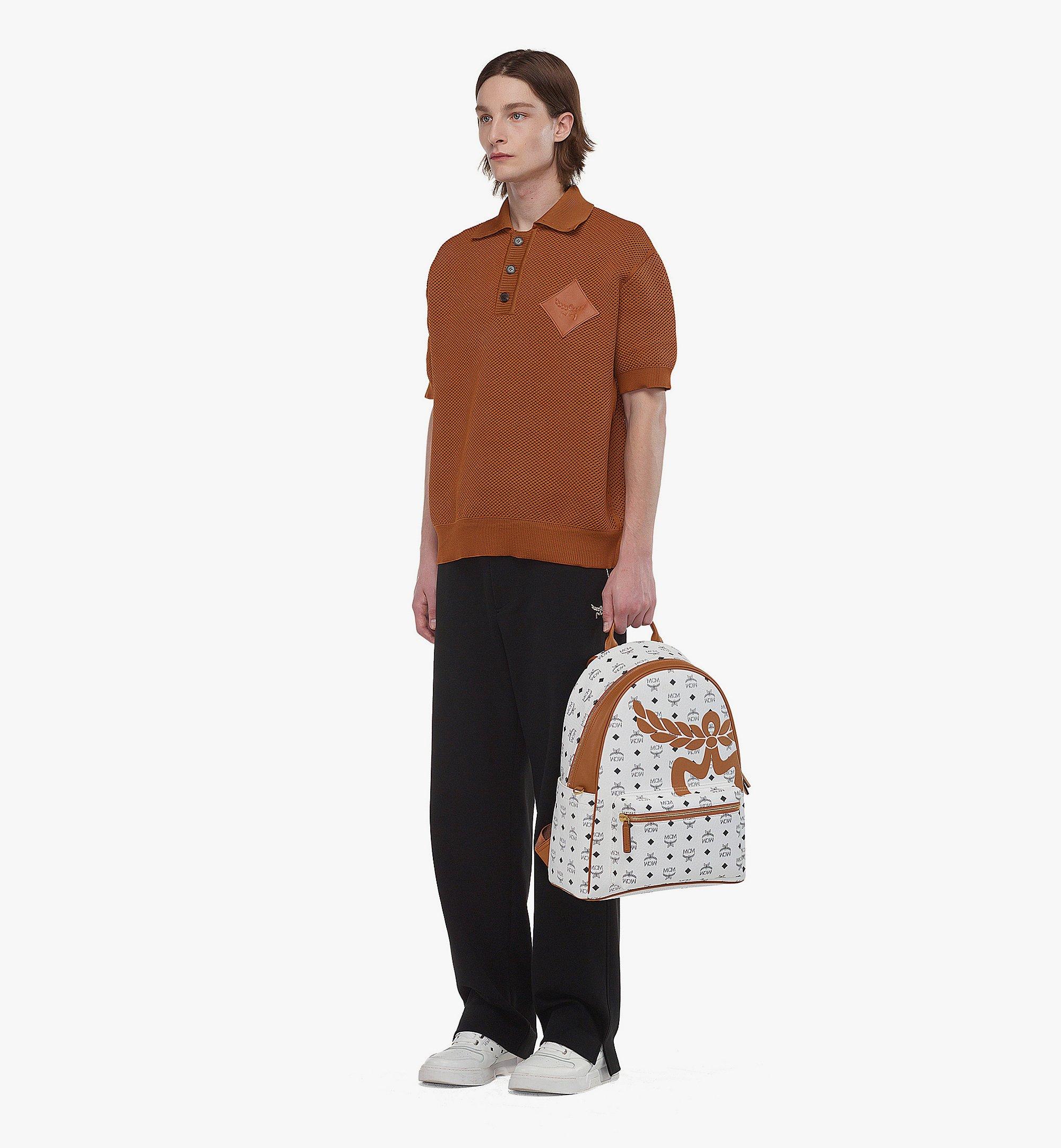 Medium Stark Backpack in Mega Laurel Visetos White | MCM ®US