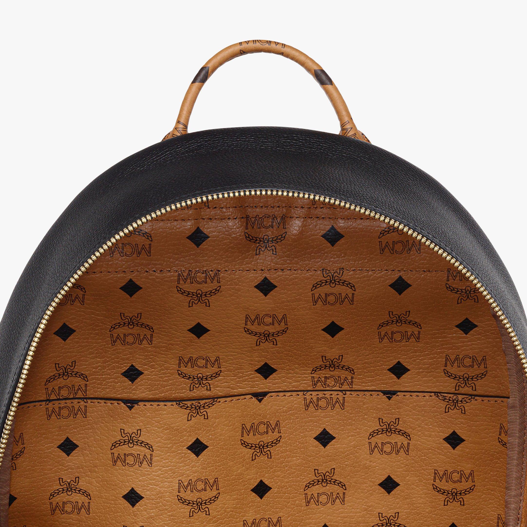 Medium Stark Backpack in Embossed Logo Leather Black | MCM ®US
