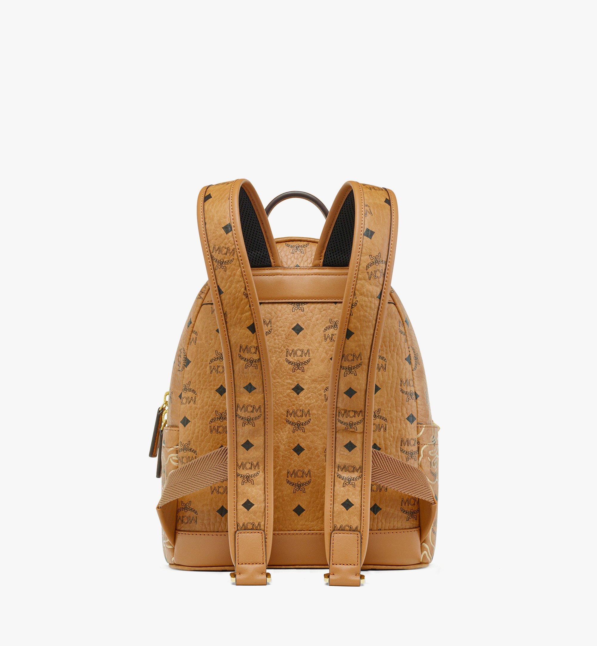 Small MCM x BAPE Stark Backpack in Visetos Cognac | MCM ®US