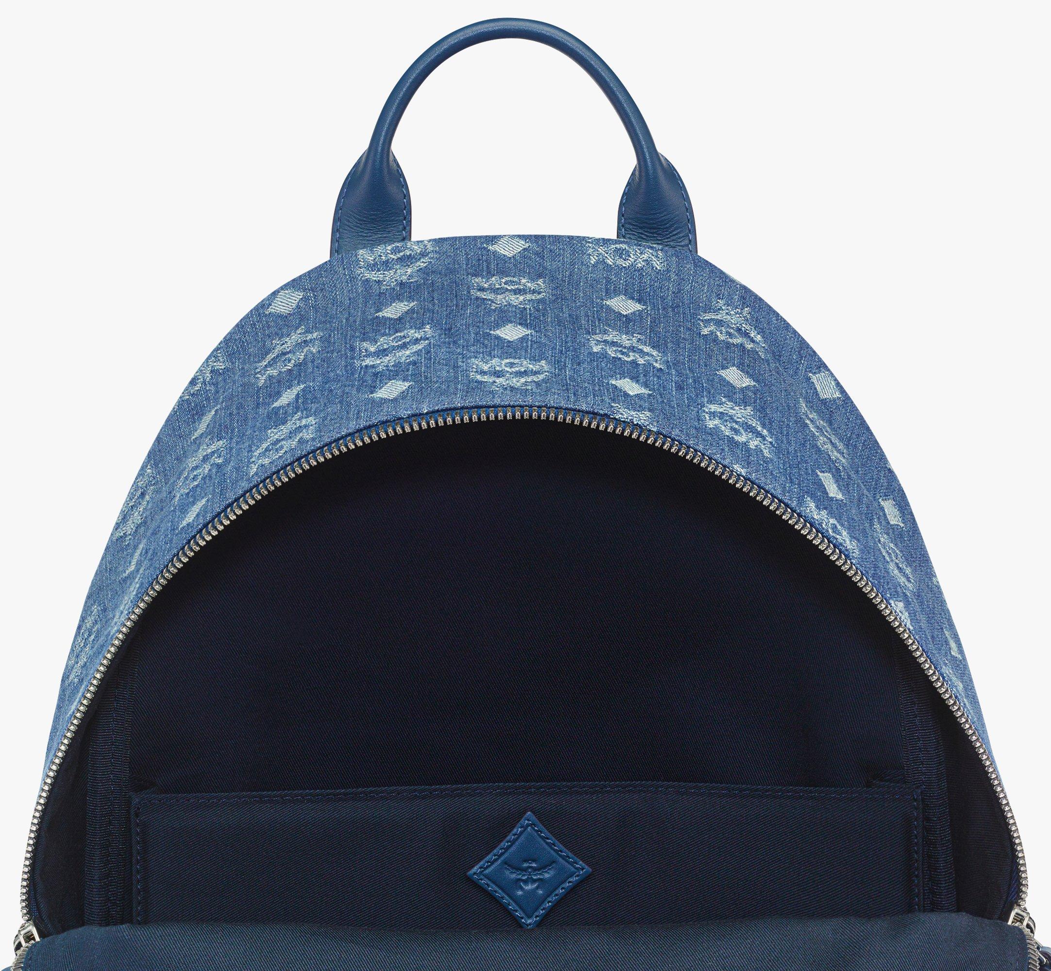 MCM Stark Backpack in Monogram Denim Jacquard  MMKFAVE04HD001 Alternate View 2
