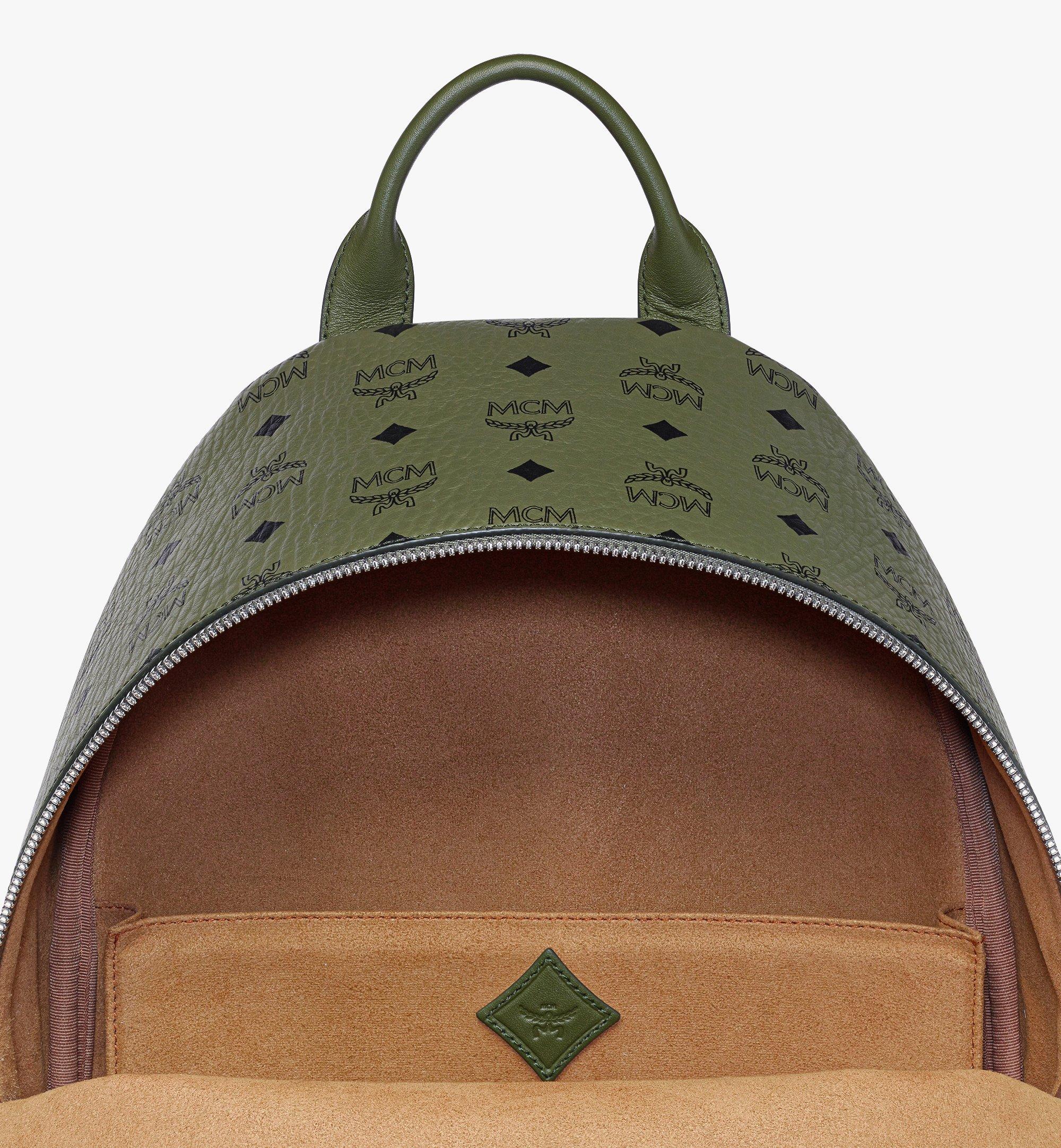 MCM Stark Backpack in Visetos Green MMKFAVE09K8001 Alternate View 2