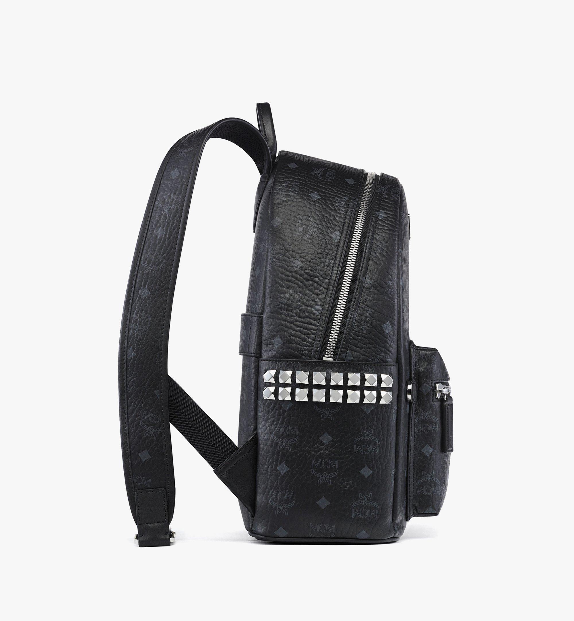 MCM Stark Side Studs Backpack in Rocket Visetos Black MMKFAVE11BK001 Alternate View 1