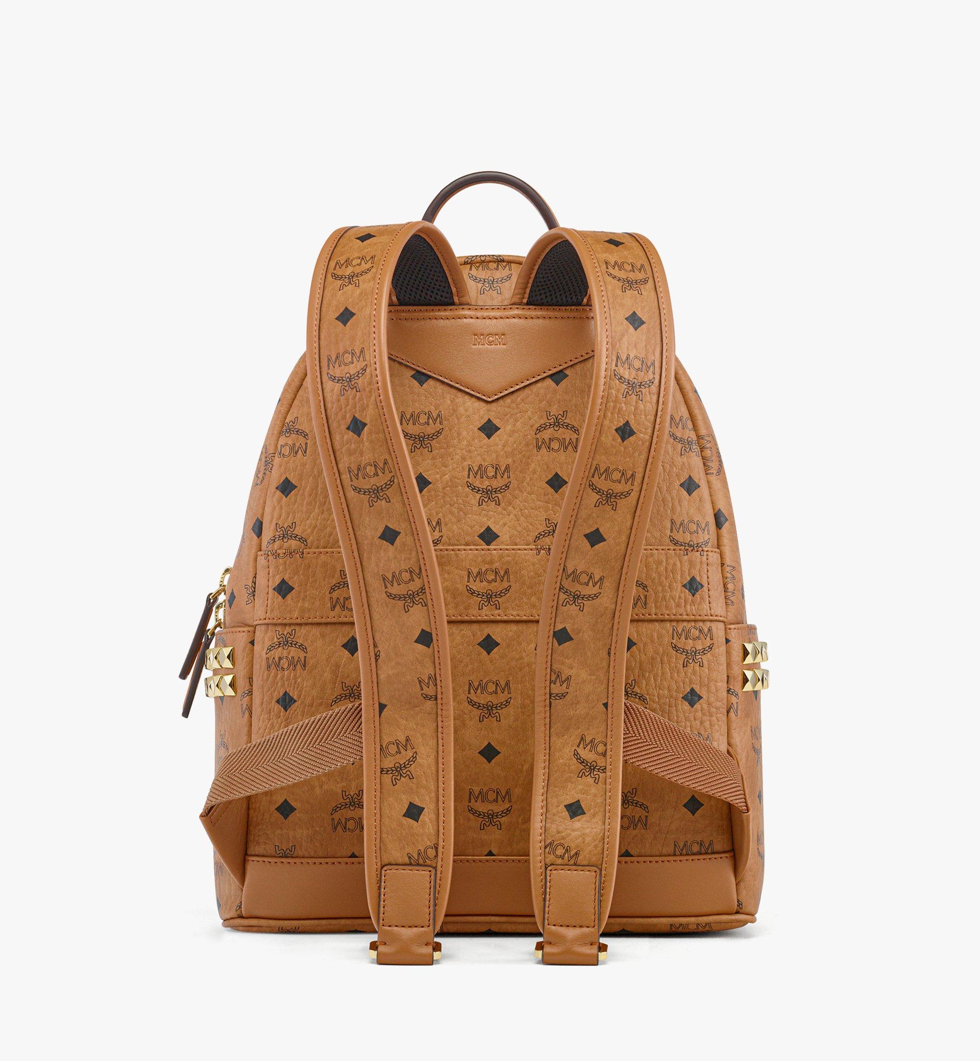 Small-Medium Stark Side Studs Backpack in Rocket Visetos Cognac