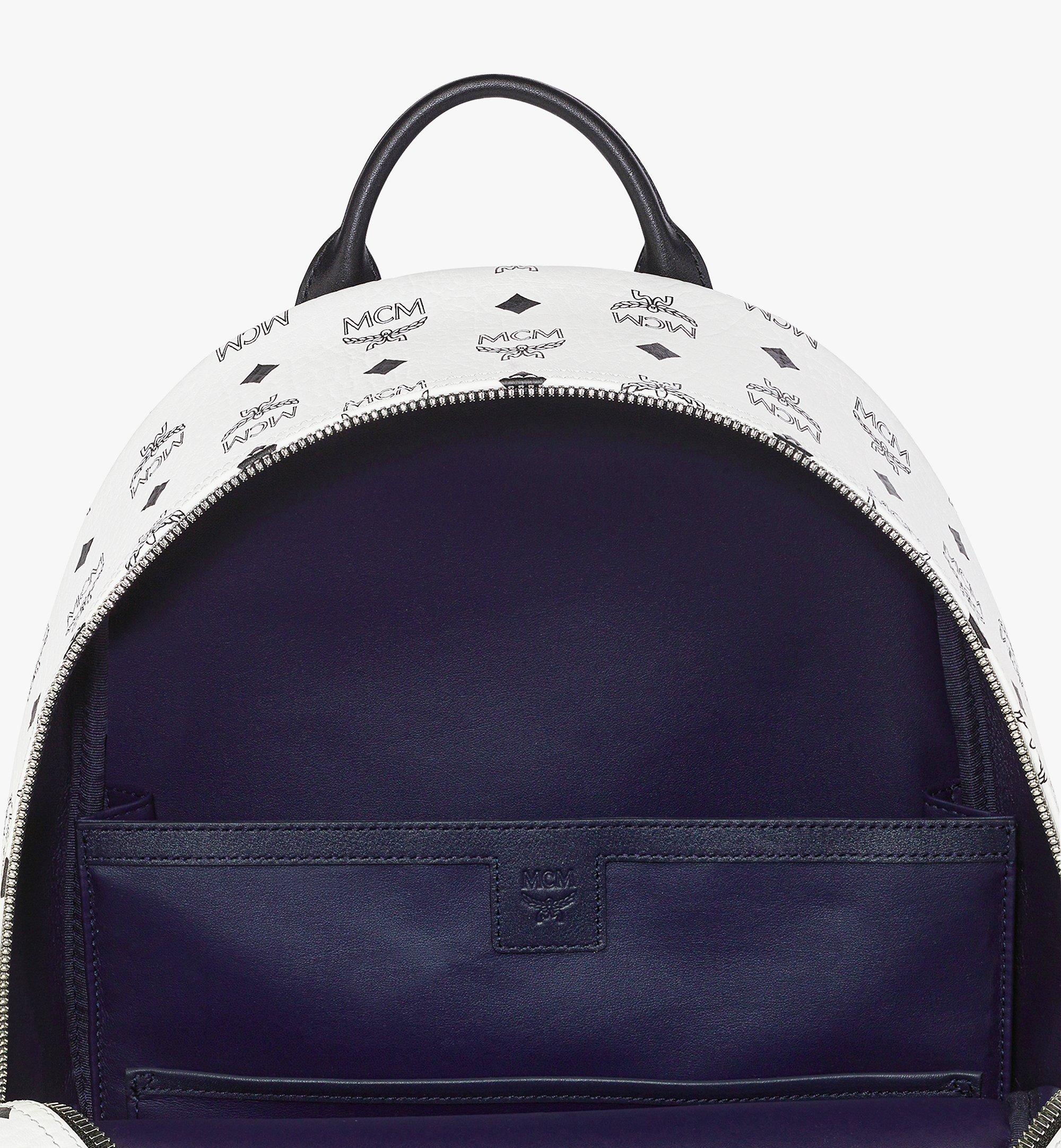 MCM MCM x SNIPES Stark Side Studs Backpack in Visetos White MMKFSUP03WT001 Alternate View 2