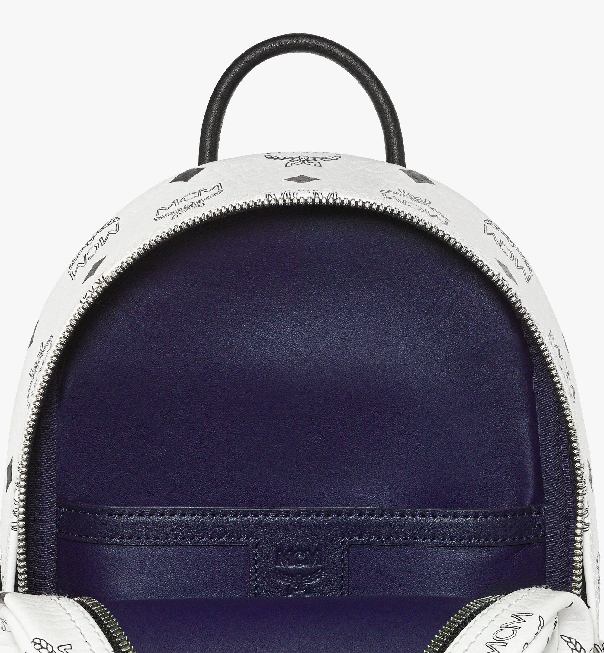 MCM MCM x SNIPES Stark Side Studs Backpack in Visetos White MMKFSUP04WT001 Alternate View 2