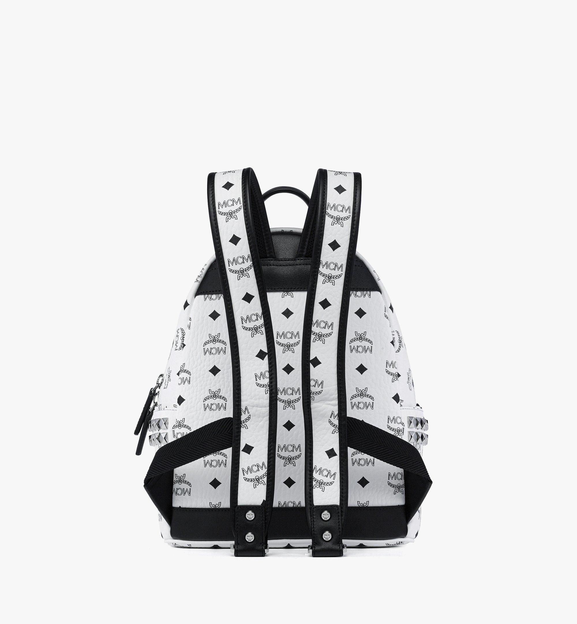 MCM MCM x SNIPES Stark Side Studs Backpack in Visetos White MMKFSUP04WT001 Alternate View 3