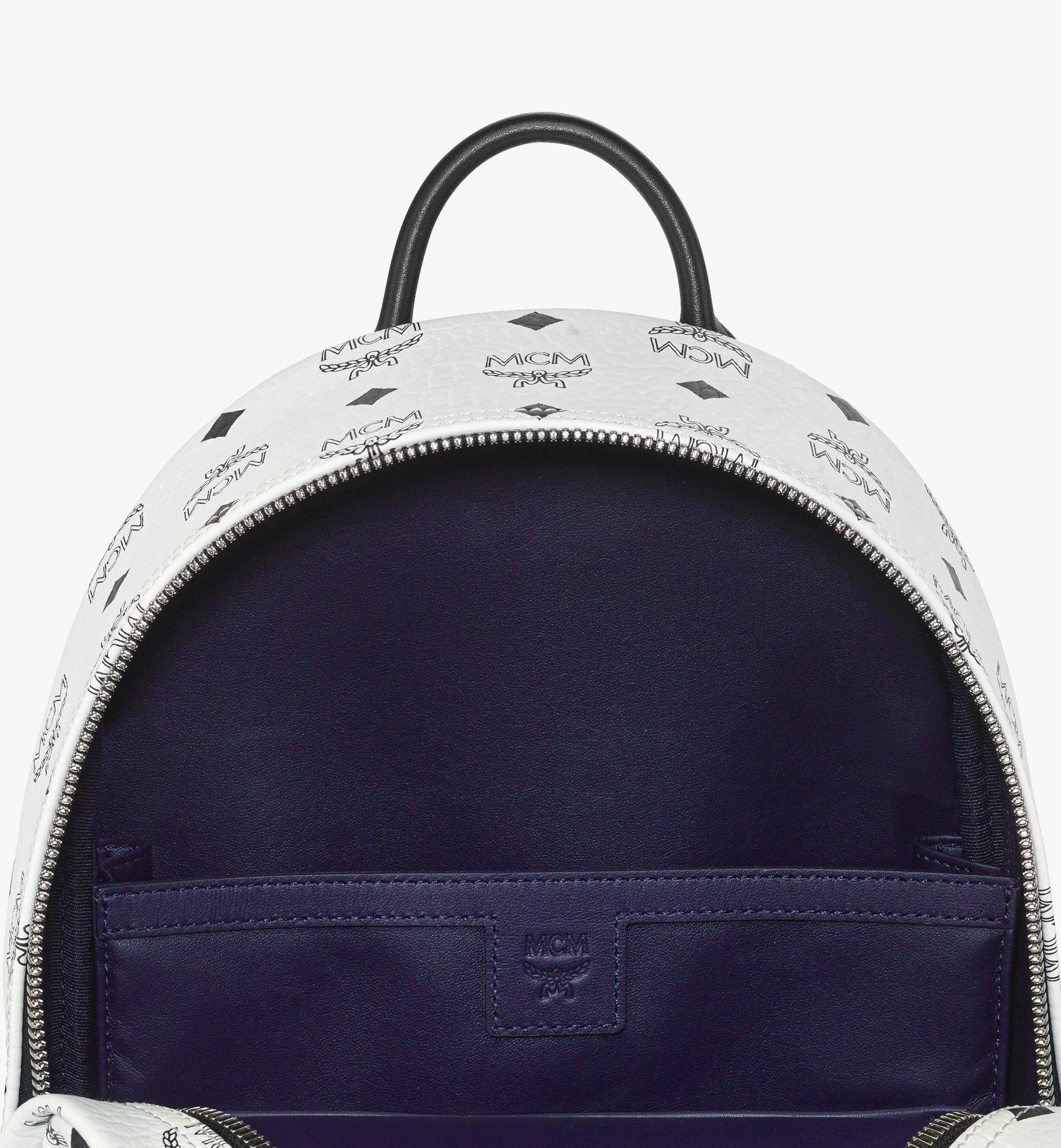 MCM MCM x SNIPES Stark Side Studs Backpack in Visetos White MMKFSUP05WT001 Alternate View 2