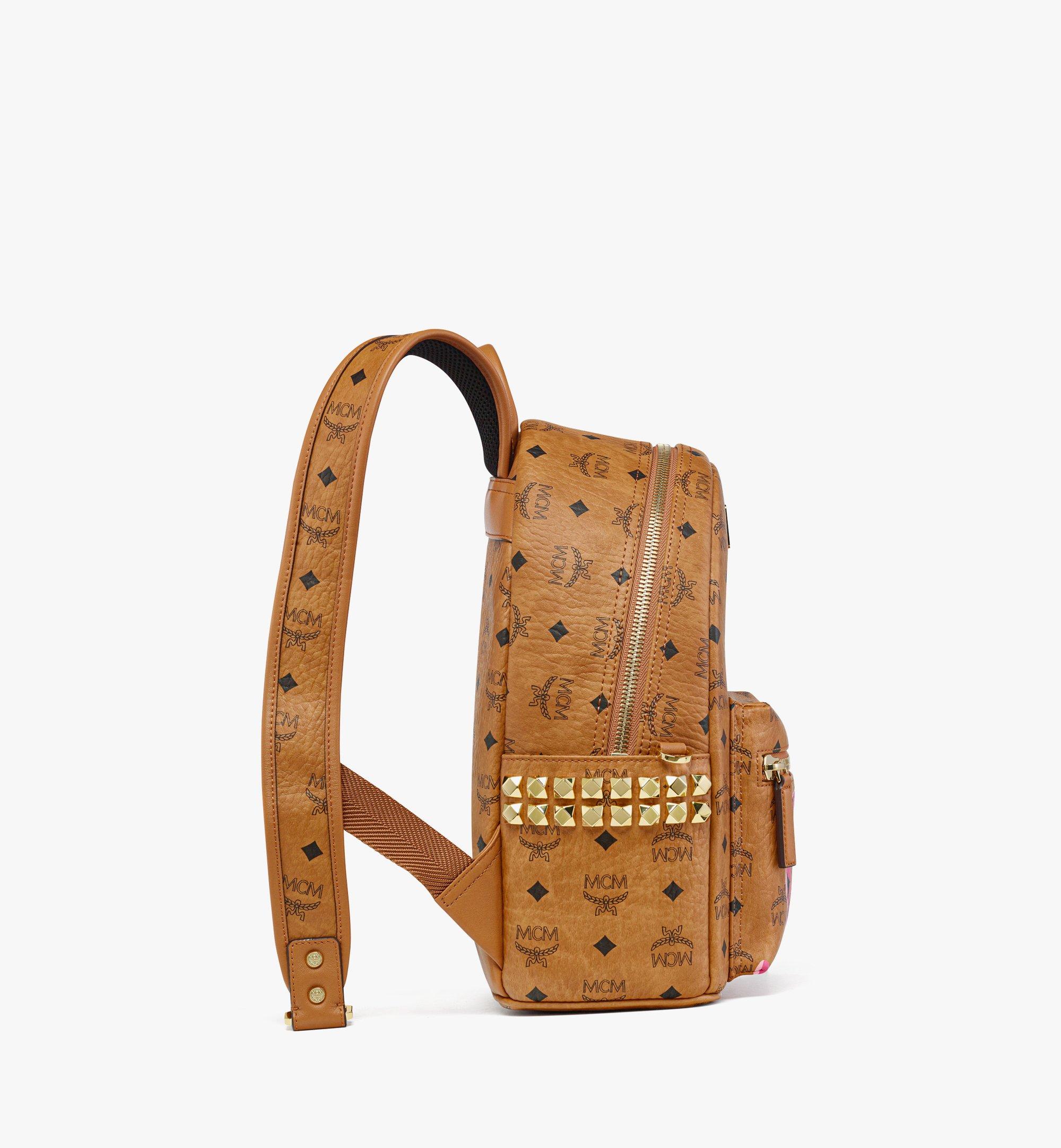 MCM Year of the Snake Stark Backpack in Visetos Cognac MMKFSUP07CO001 Plus de photos 1