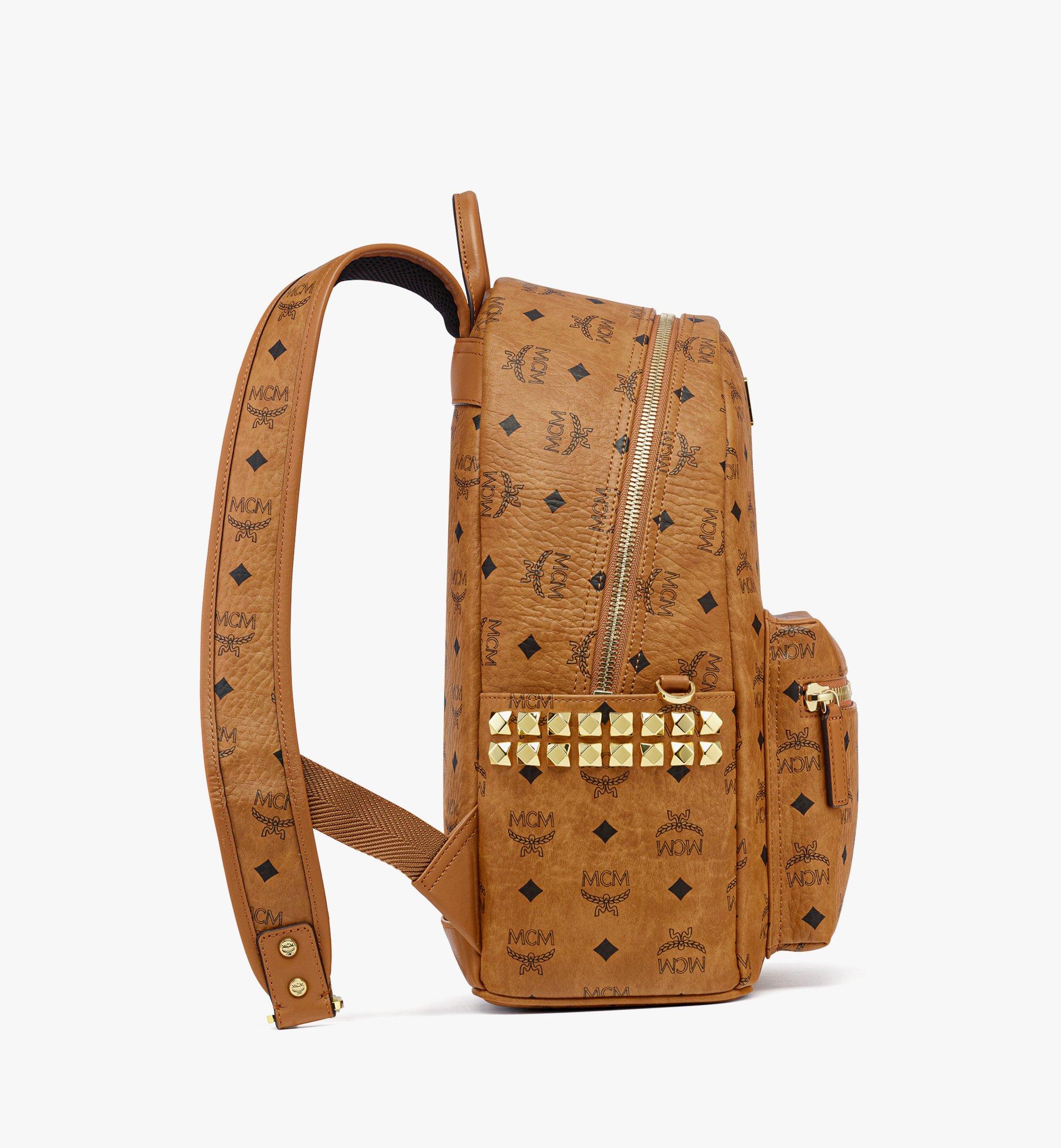 MCM 520 Pet Love Stark Visetos侧饰铆钉双肩背包  MMKFSUP09CO001 更多视角 1