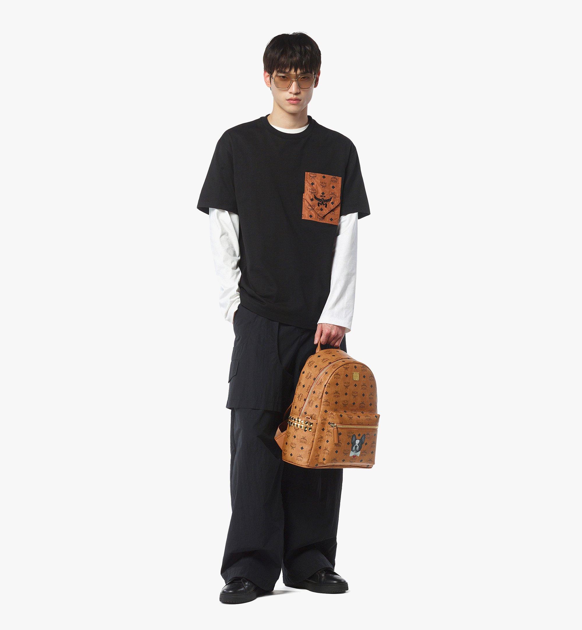 MCM 520 Pet Love Stark Visetos侧饰铆钉双肩背包  MMKFSUP09CO001 更多视角 2