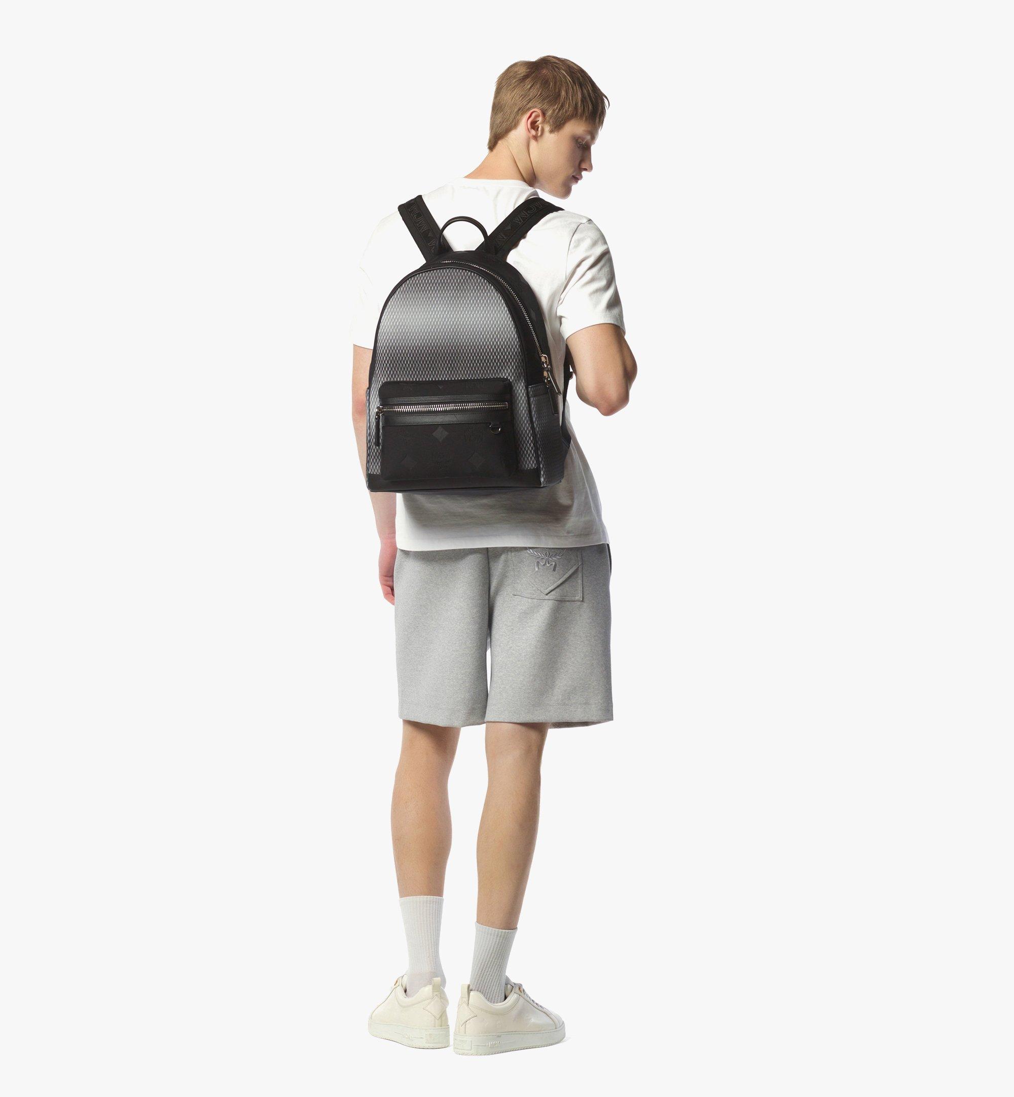 MCM Stark Backpack in Gradation Mesh and Monogram Neoprene Grey MMKFSVE08EG001 Alternate View 5