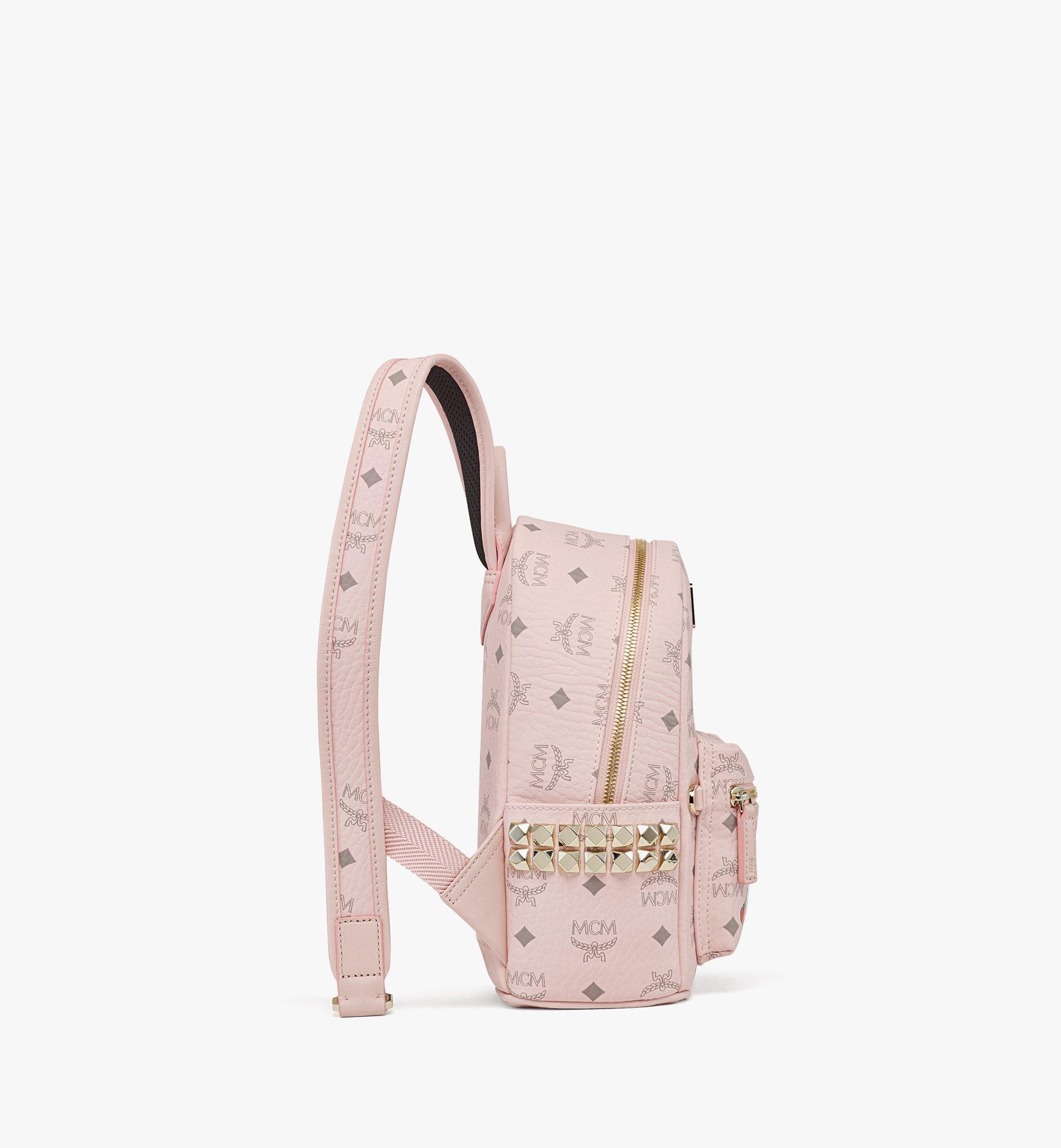 MCM MCM x HELLO KITTY Stark Side Studs Backpack in Visetos Pink MMKFSVE12QH001 Alternate View 1