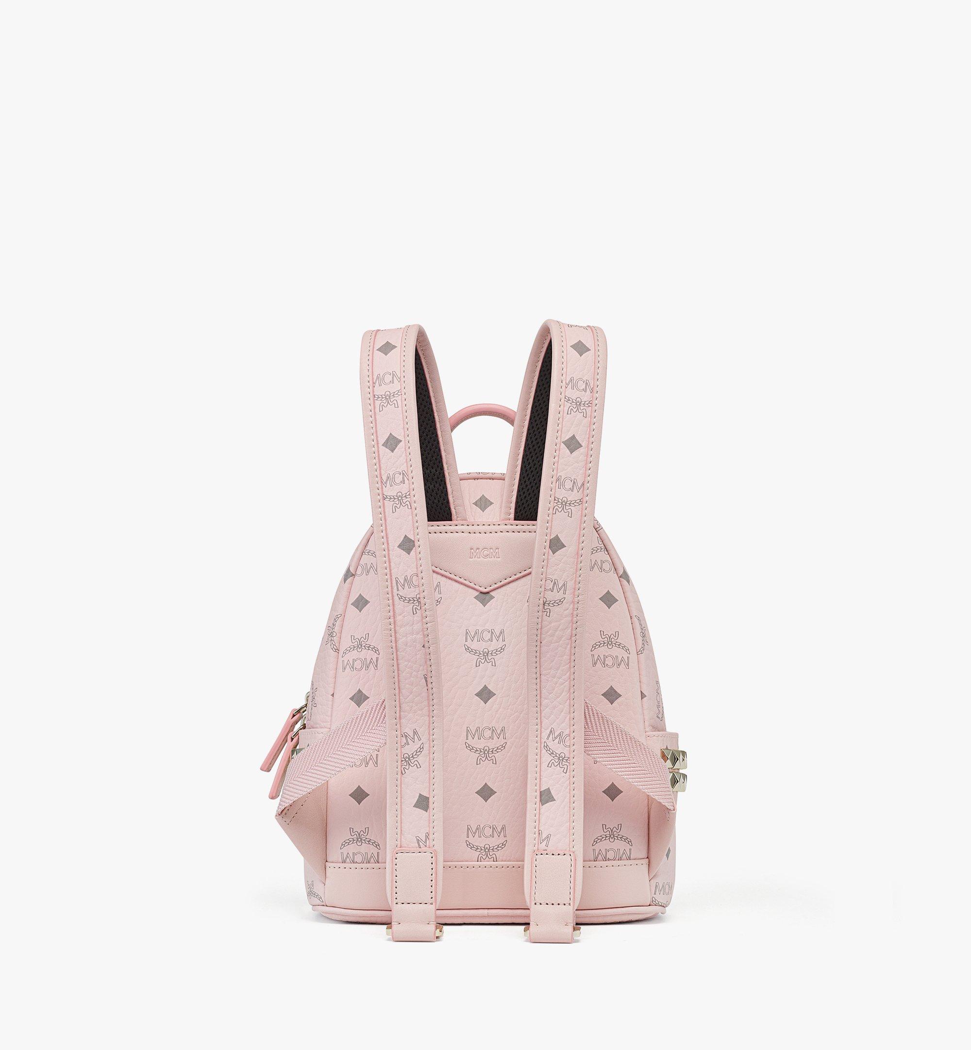 Mini MCM x HELLO KITTY Stark Side Studs Backpack in Visetos Pink