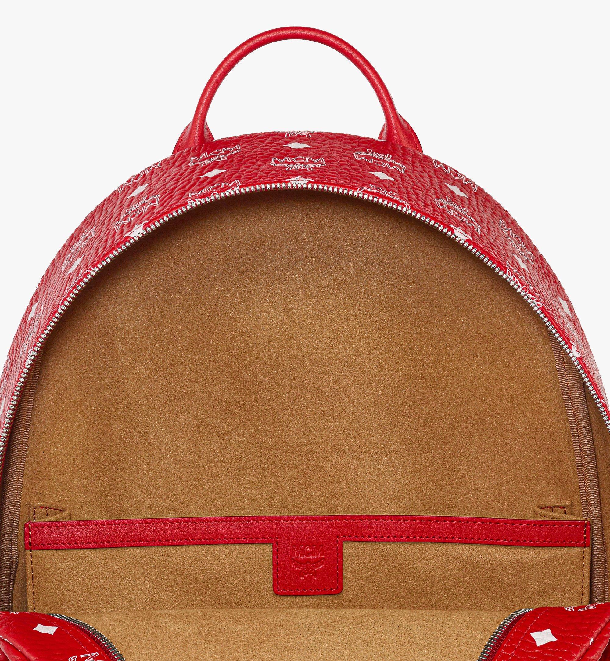 MCM Stark Side Studs Backpack in Visetos Red MMKFSVE14AV001 Alternate View 2