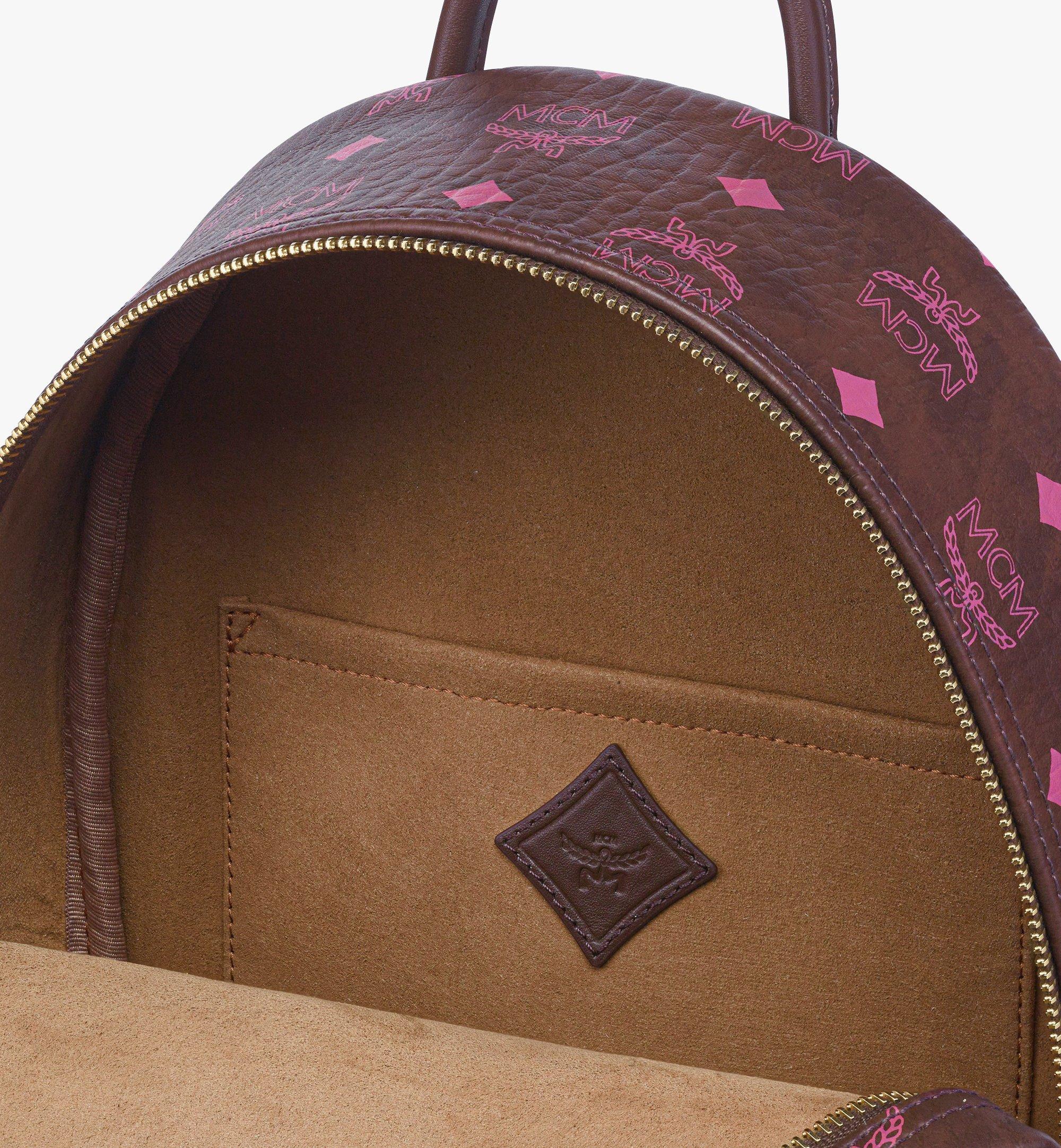 MCM Stark Side Studs Backpack in Visetos Brown MMKGSVE034B001 Alternate View 2