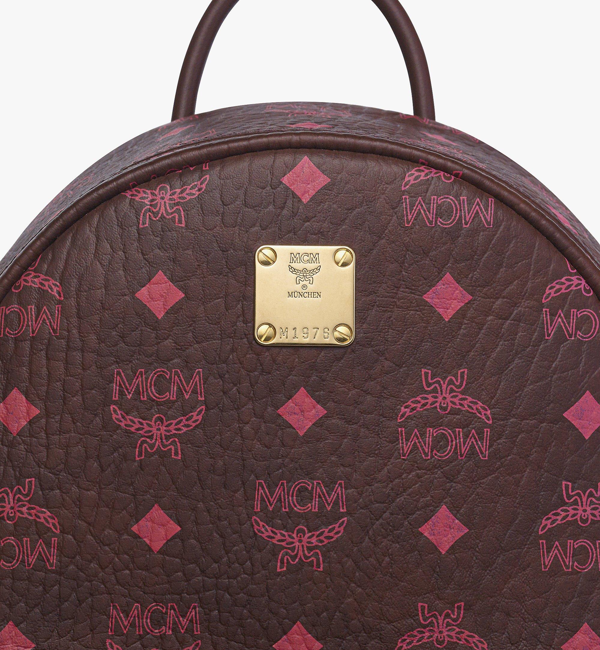 MCM Stark Side Studs Backpack in Visetos Brown MMKGSVE034B001 Alternate View 4